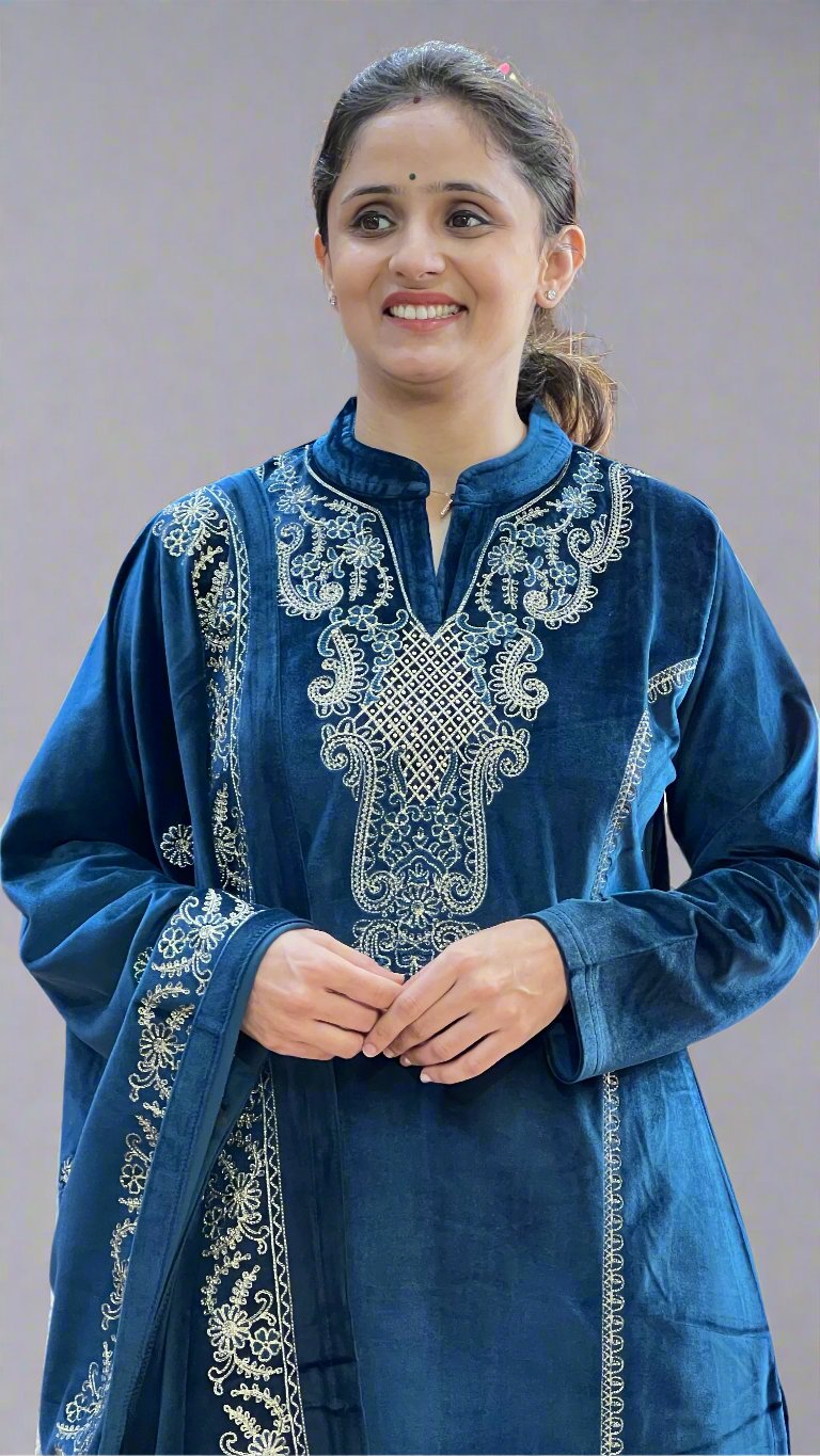 afsyna designer velvet suit