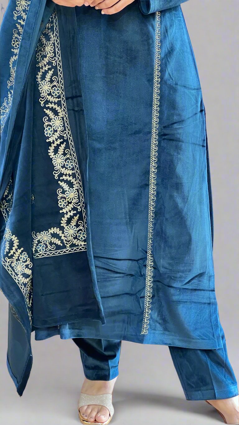 afsyna designer velvet suit