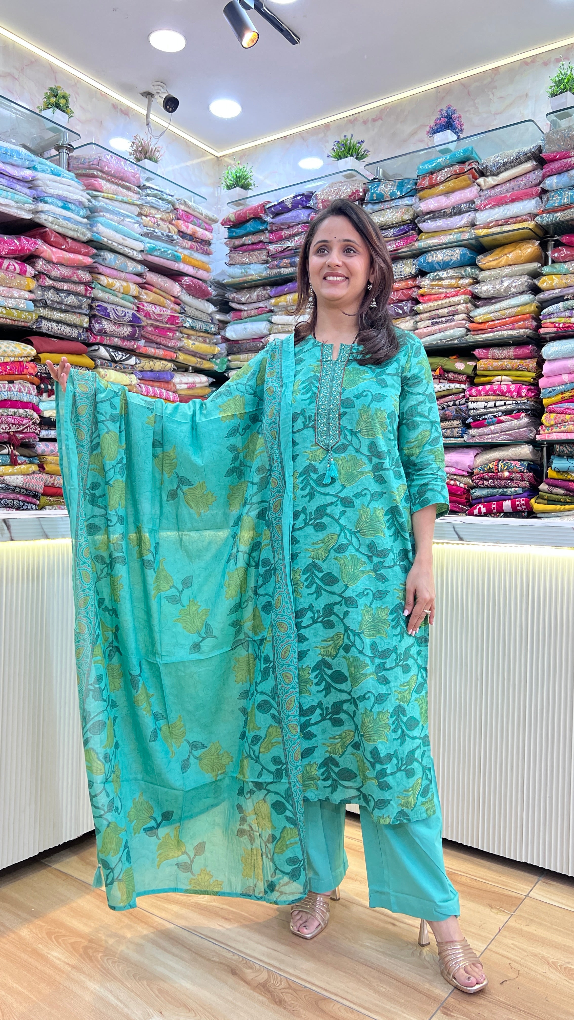 Premium cotton printed suit ( tls 12967 )