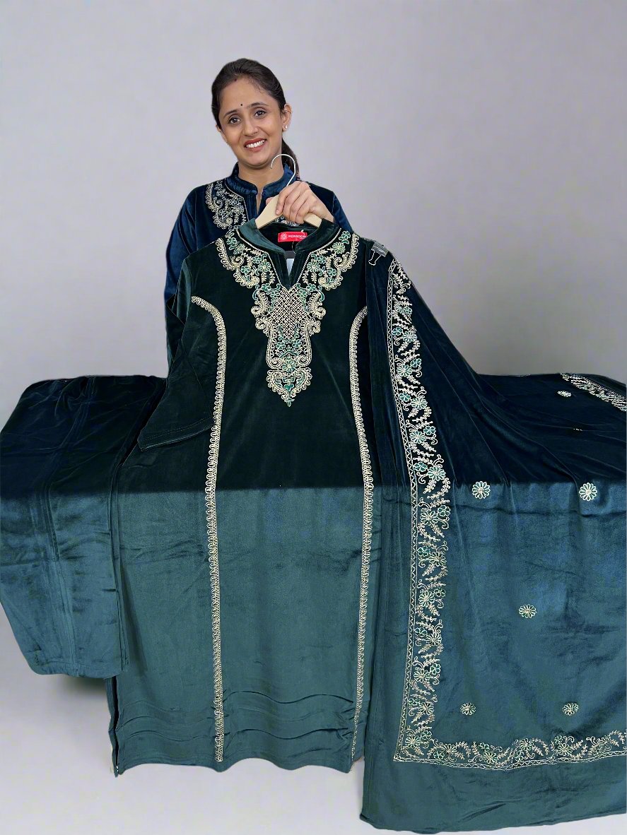 afsyna designer velvet suit