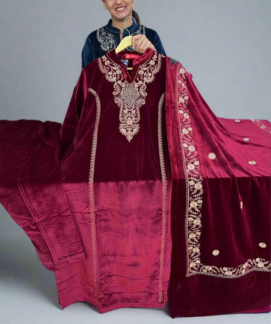 afsyna designer velvet suit