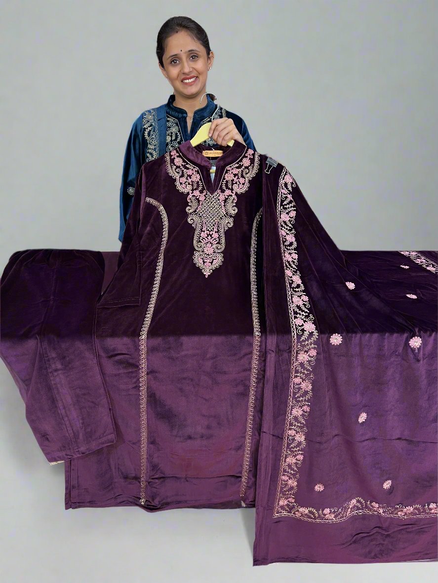 afsyna designer velvet suit