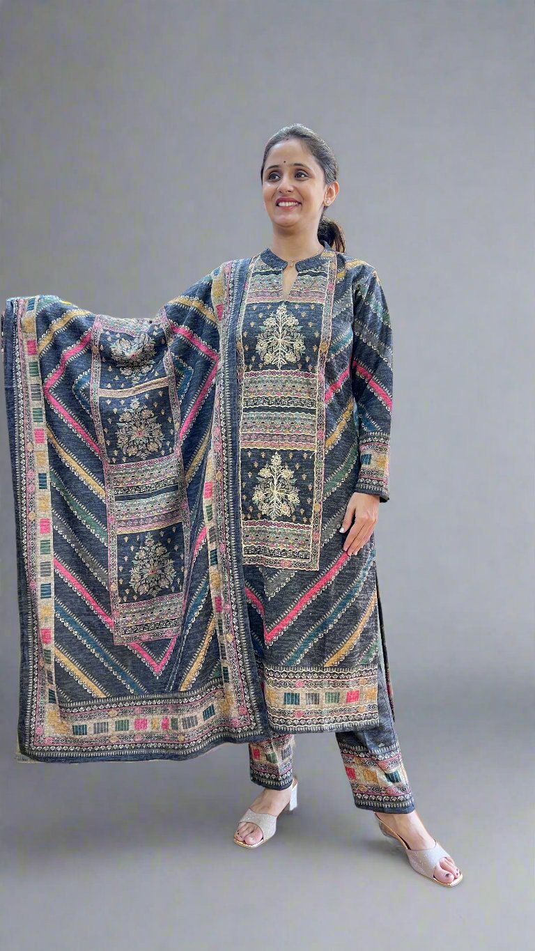adhiya karachi wool suit