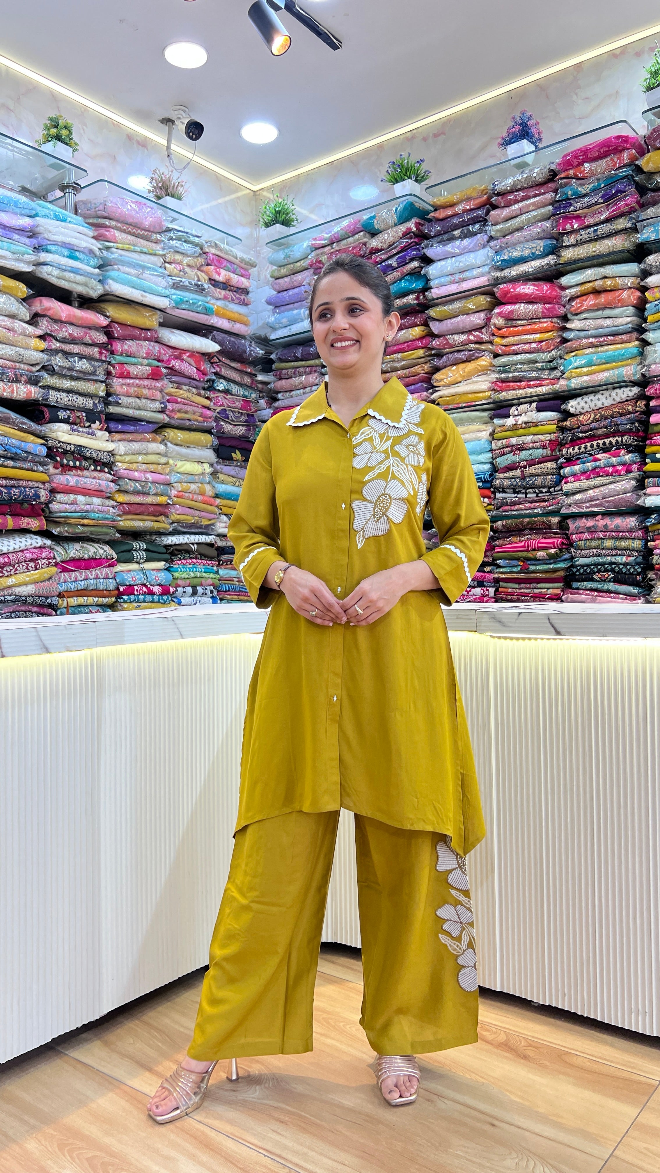 Rayon embroidered cord set ( st 2467 )