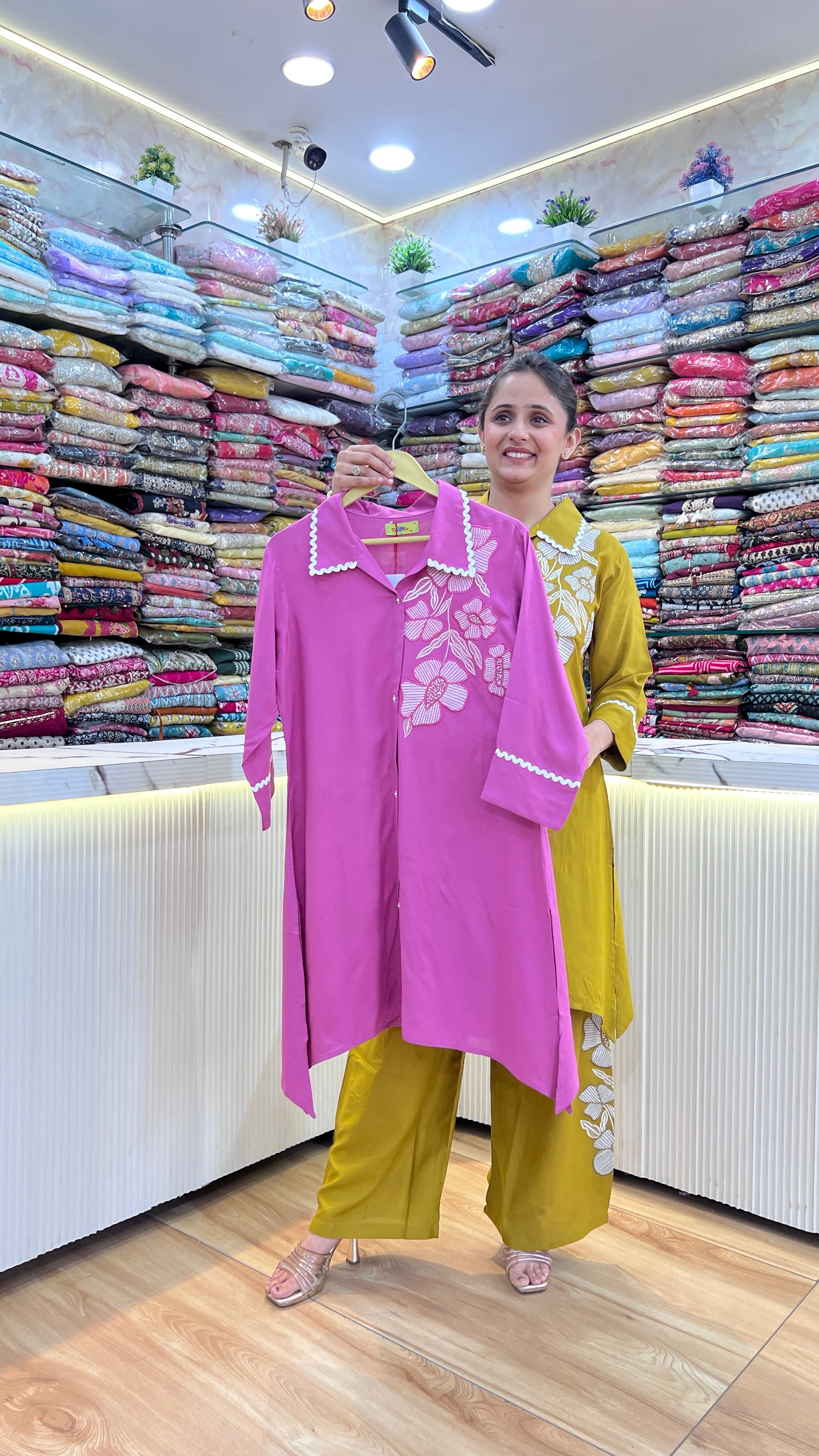 Rayon embroidered cord set ( st 2467 )