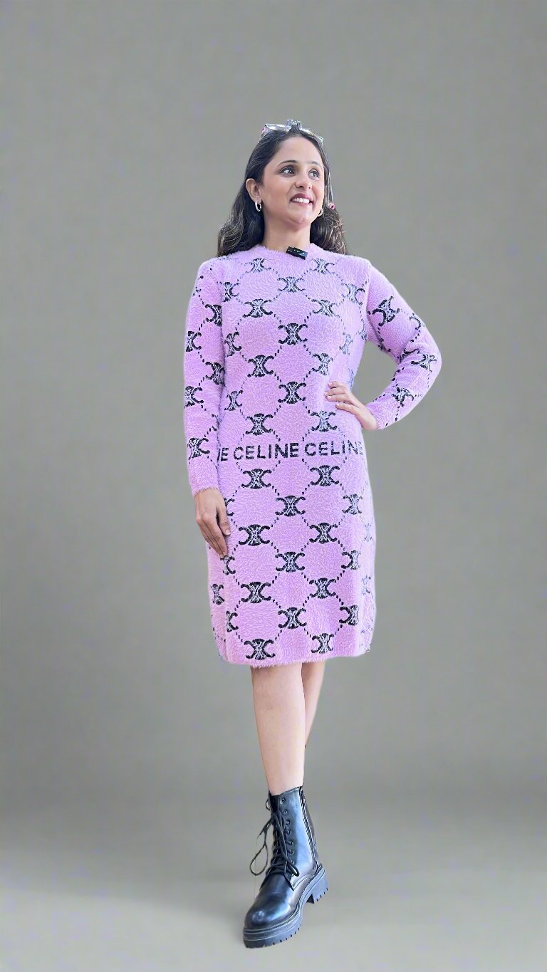 Adhvya feather wool dress