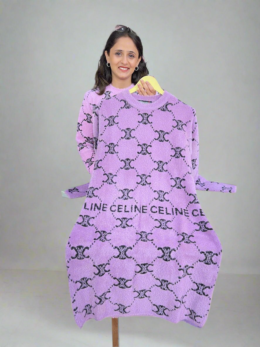 Adhvya feather wool dress