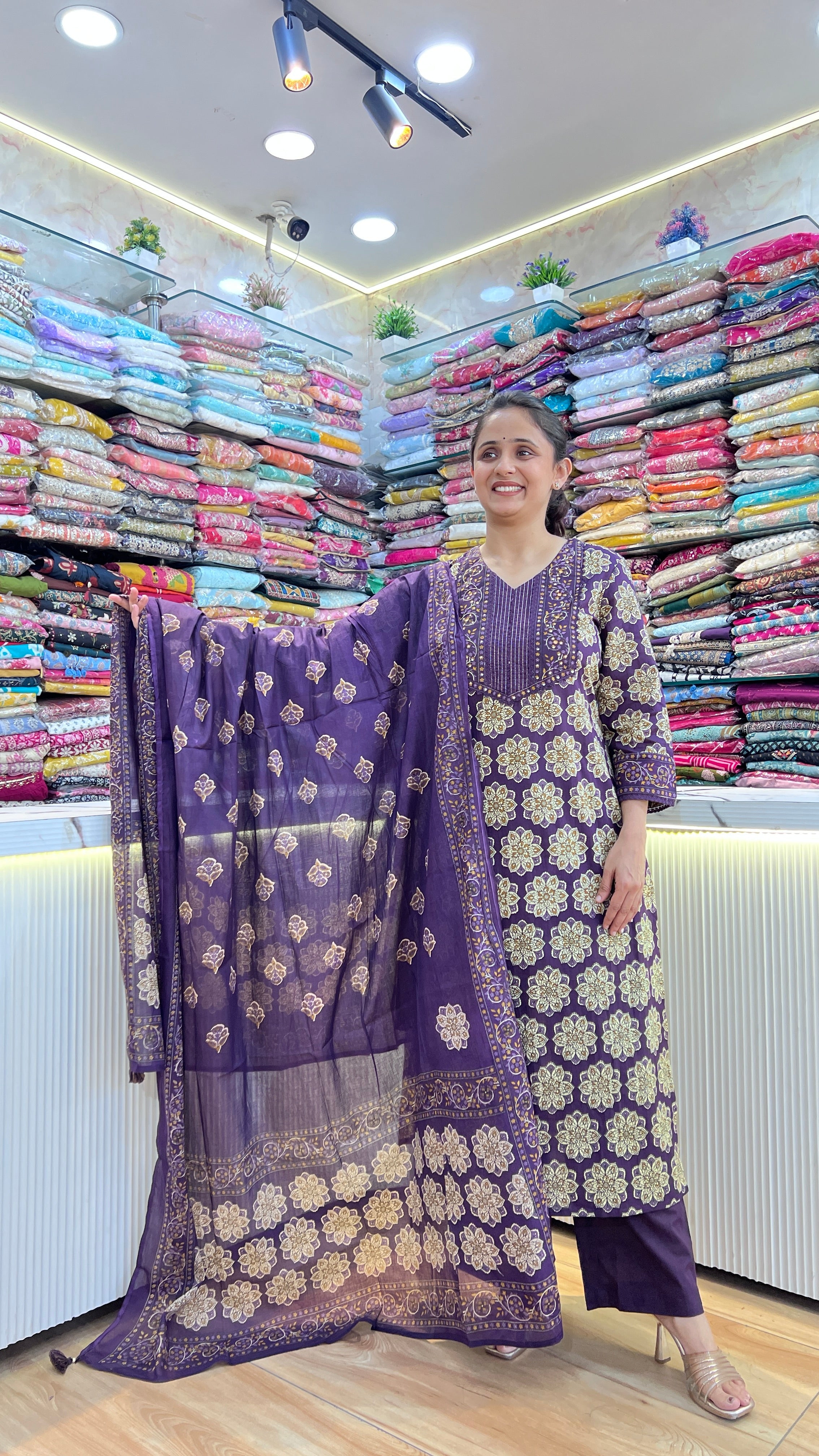 Premium printed cotton suit ( tls 14267 )