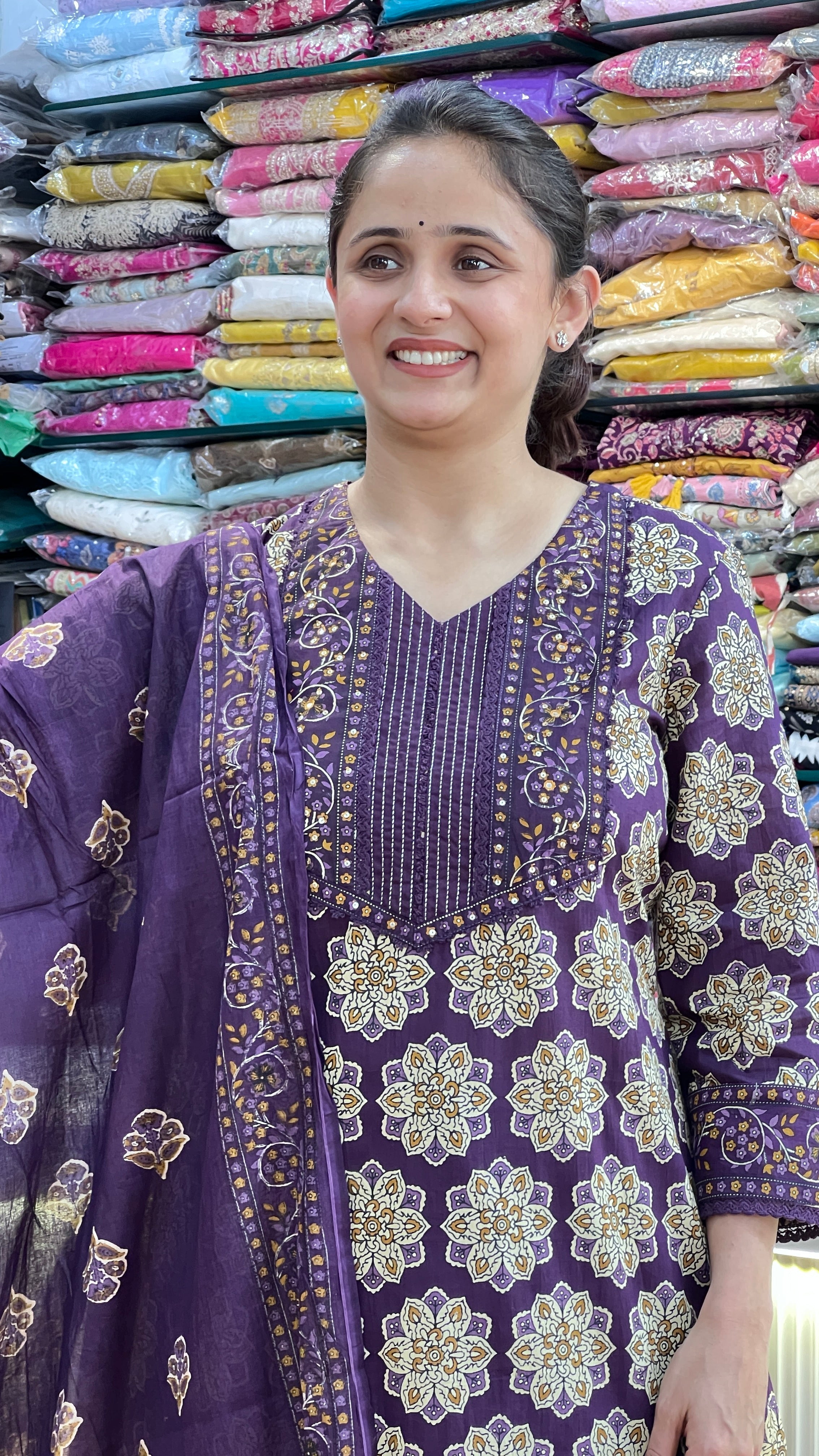 Premium printed cotton suit ( tls 14267 )