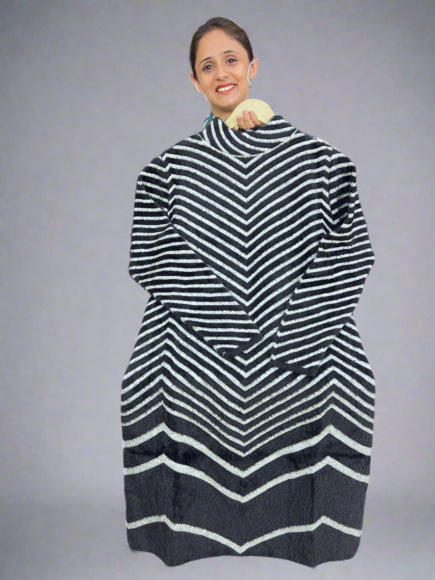 agrah feather wool dress