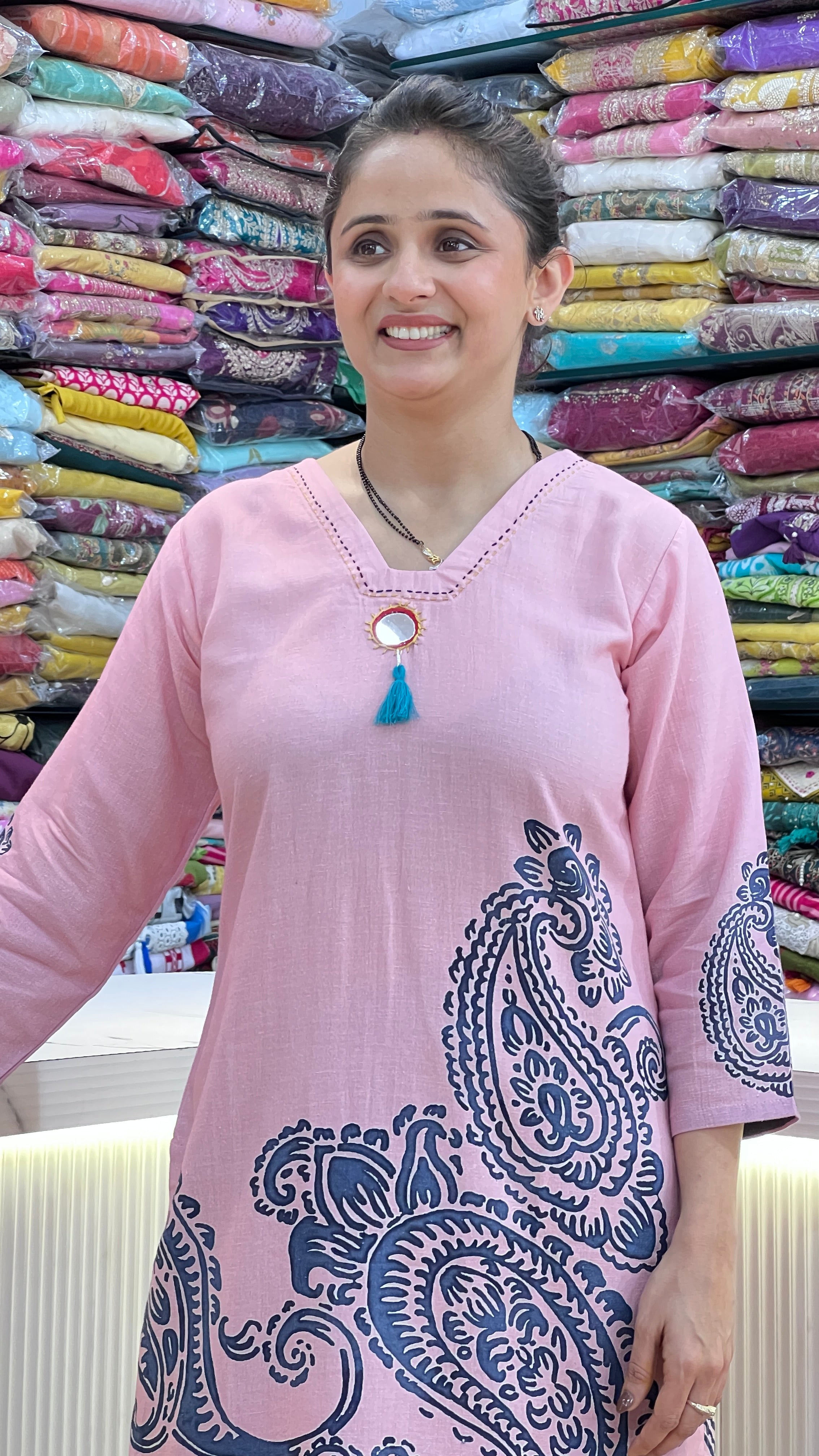 Slub viscose digital print cord set ( ym 59667 )