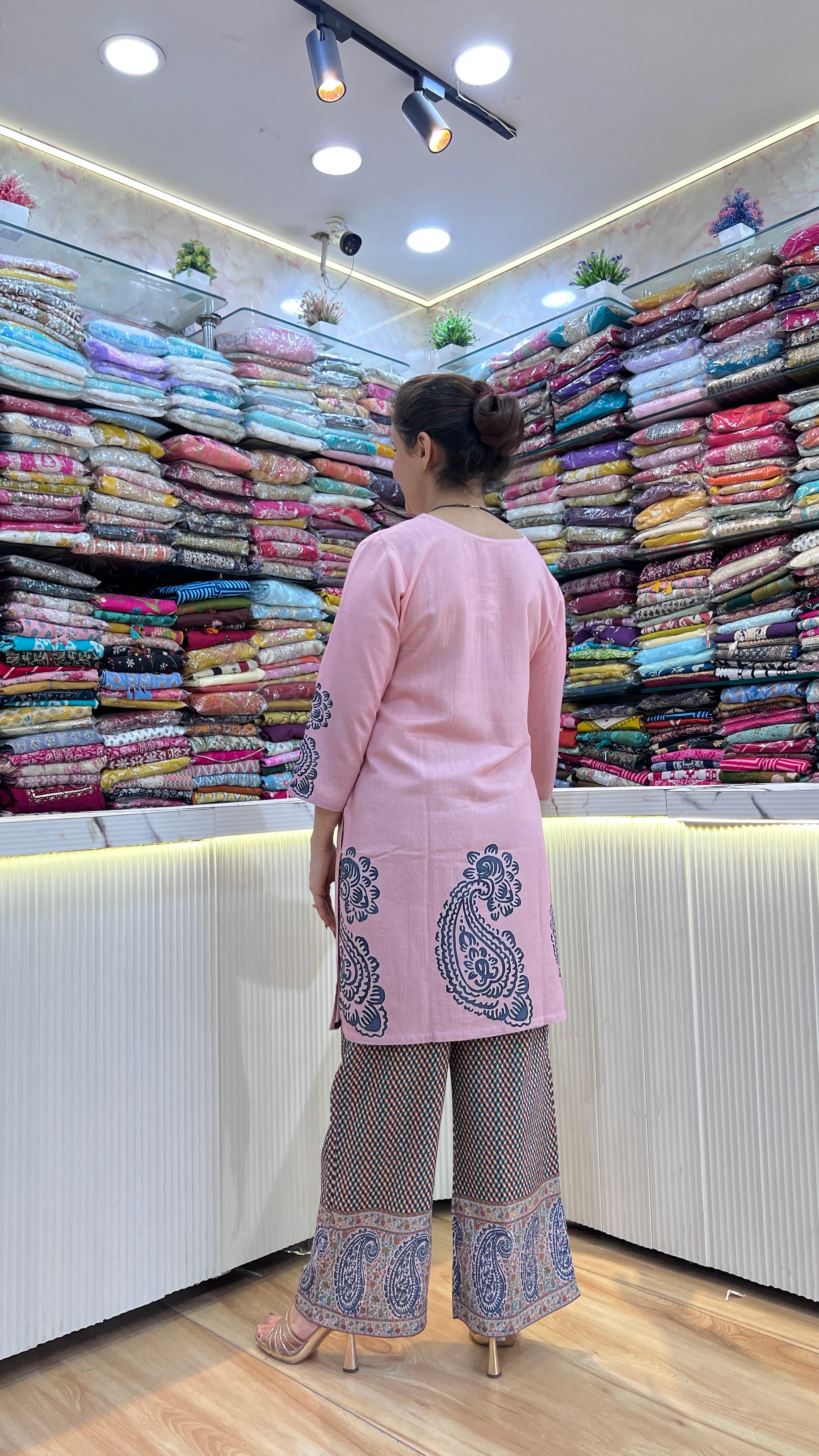 Slub viscose digital print cord set ( ym 59667 )