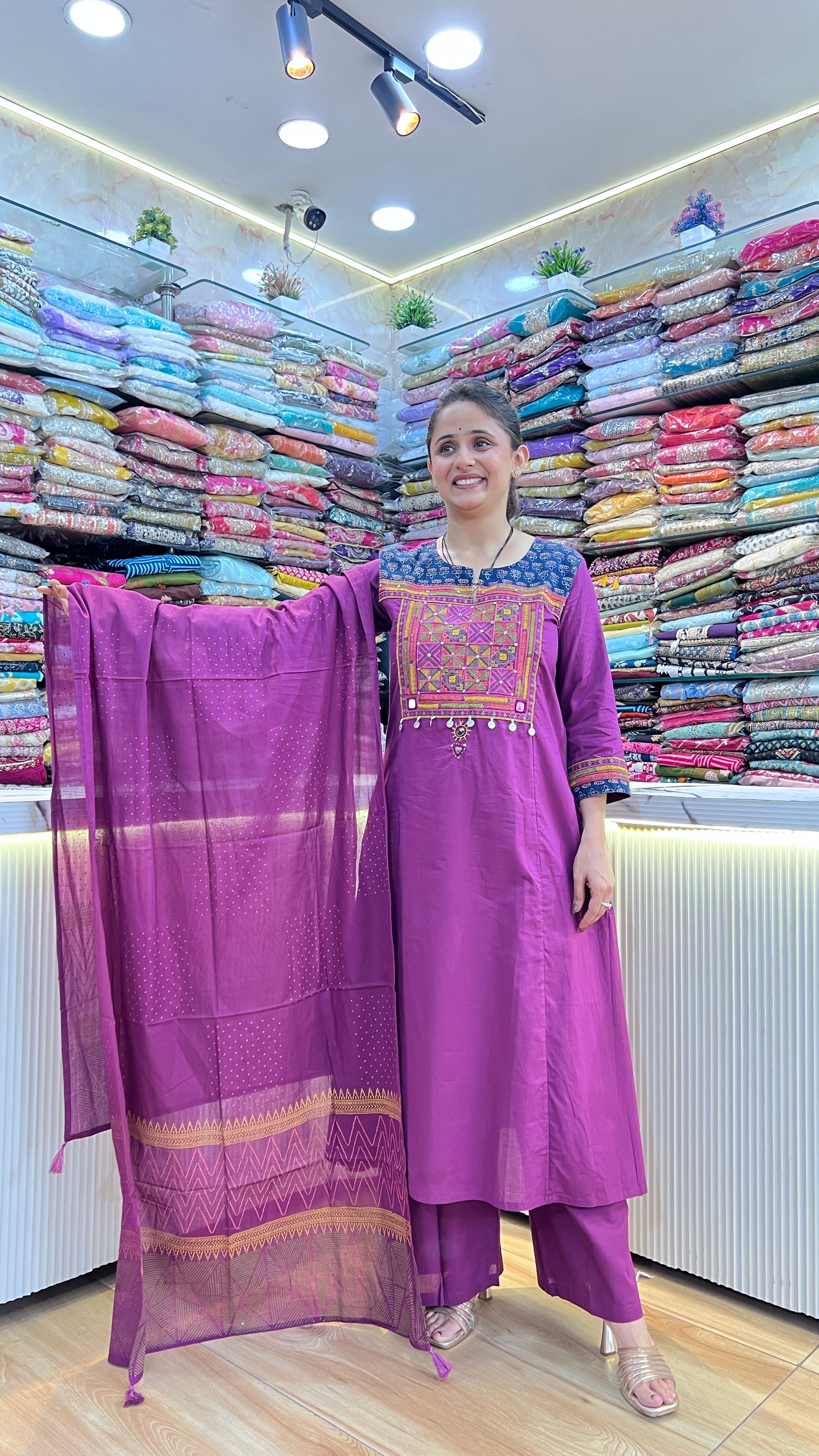 Pure cotton A shape suit ( ym 59467 )