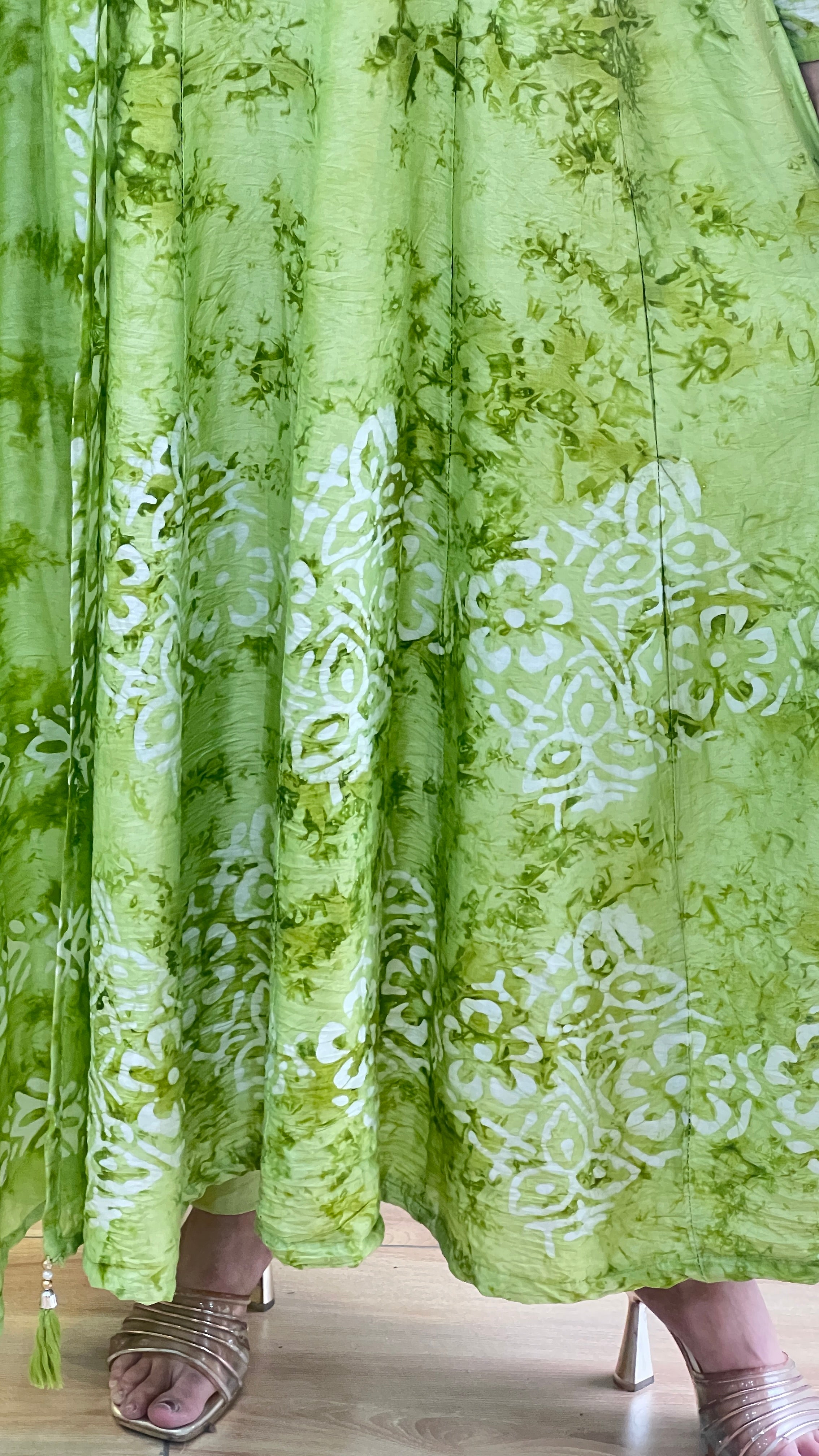 Cotton chanderi anarkali suit ( sdw 467 )