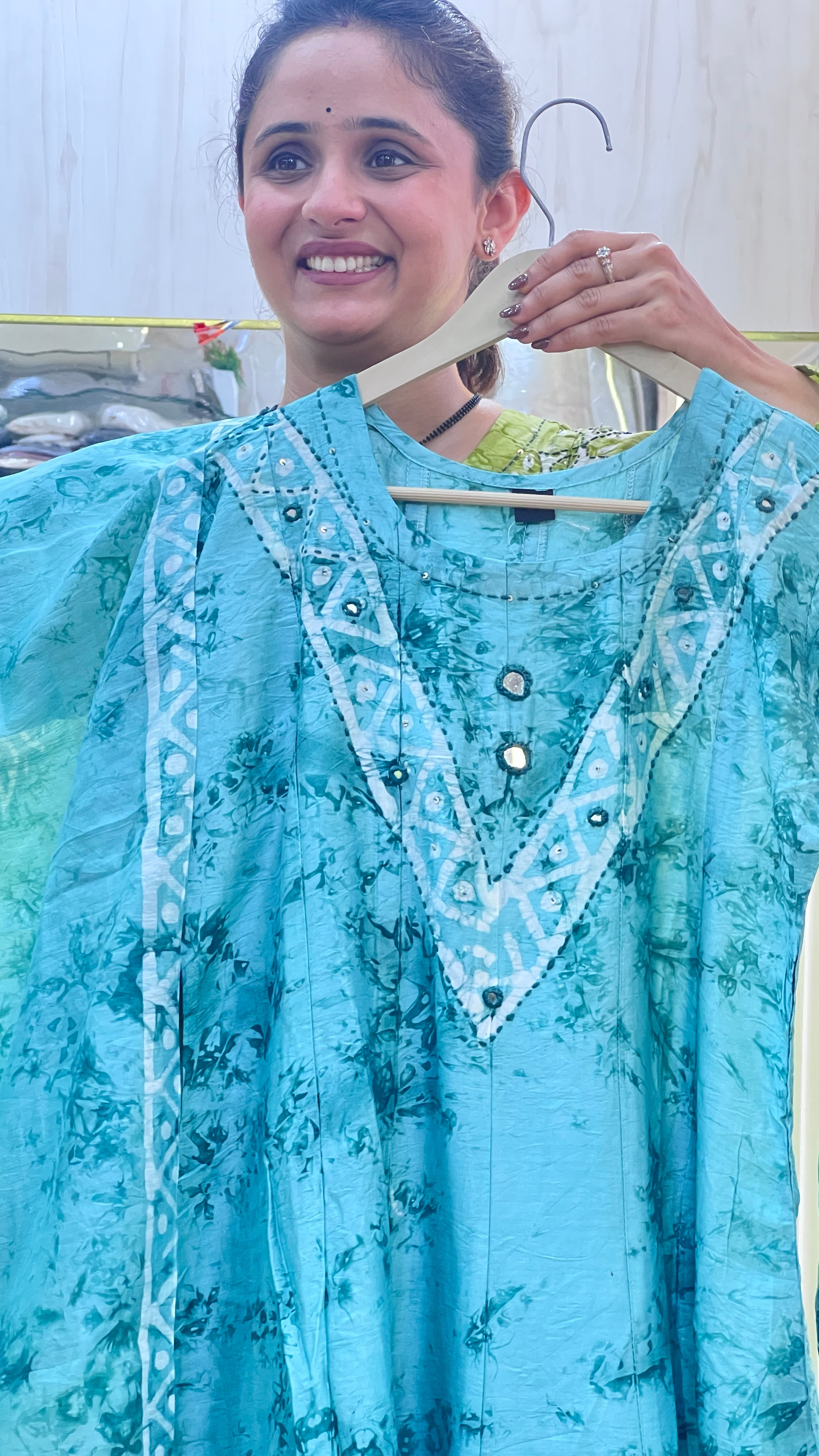 Cotton chanderi anarkali suit ( sdw 467 )