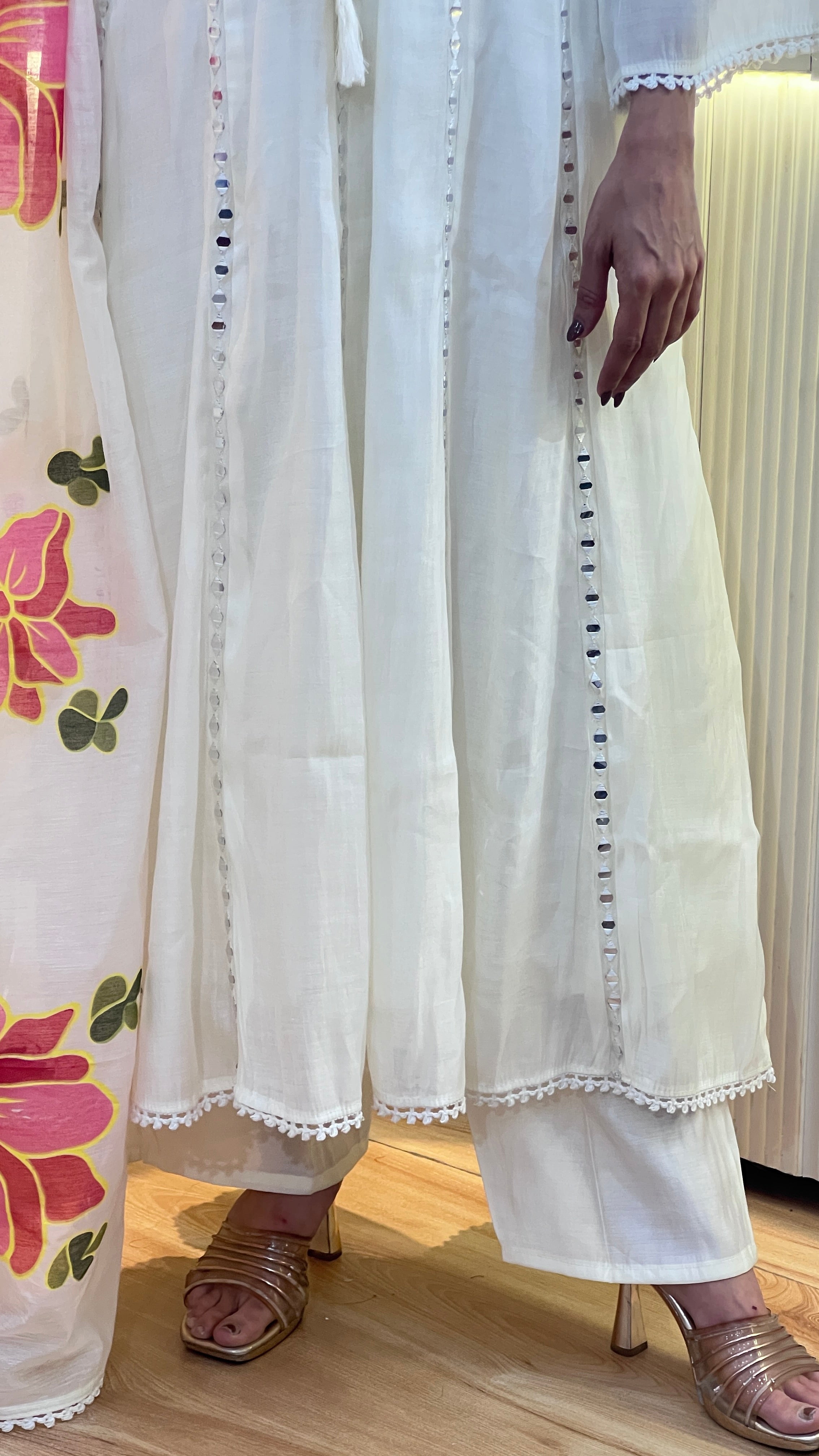 Mul chanderi anarkali suit ( sdw 567 )