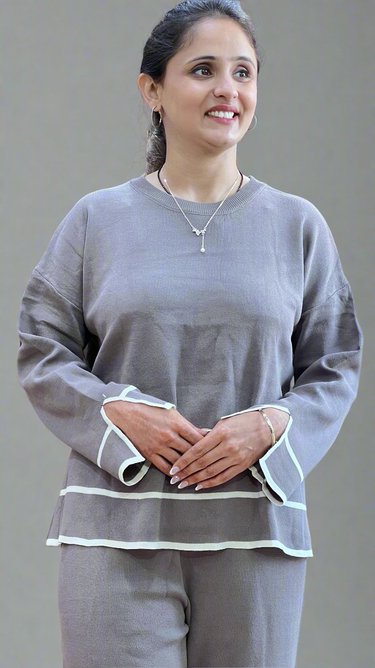 Alen knitted wool cord set