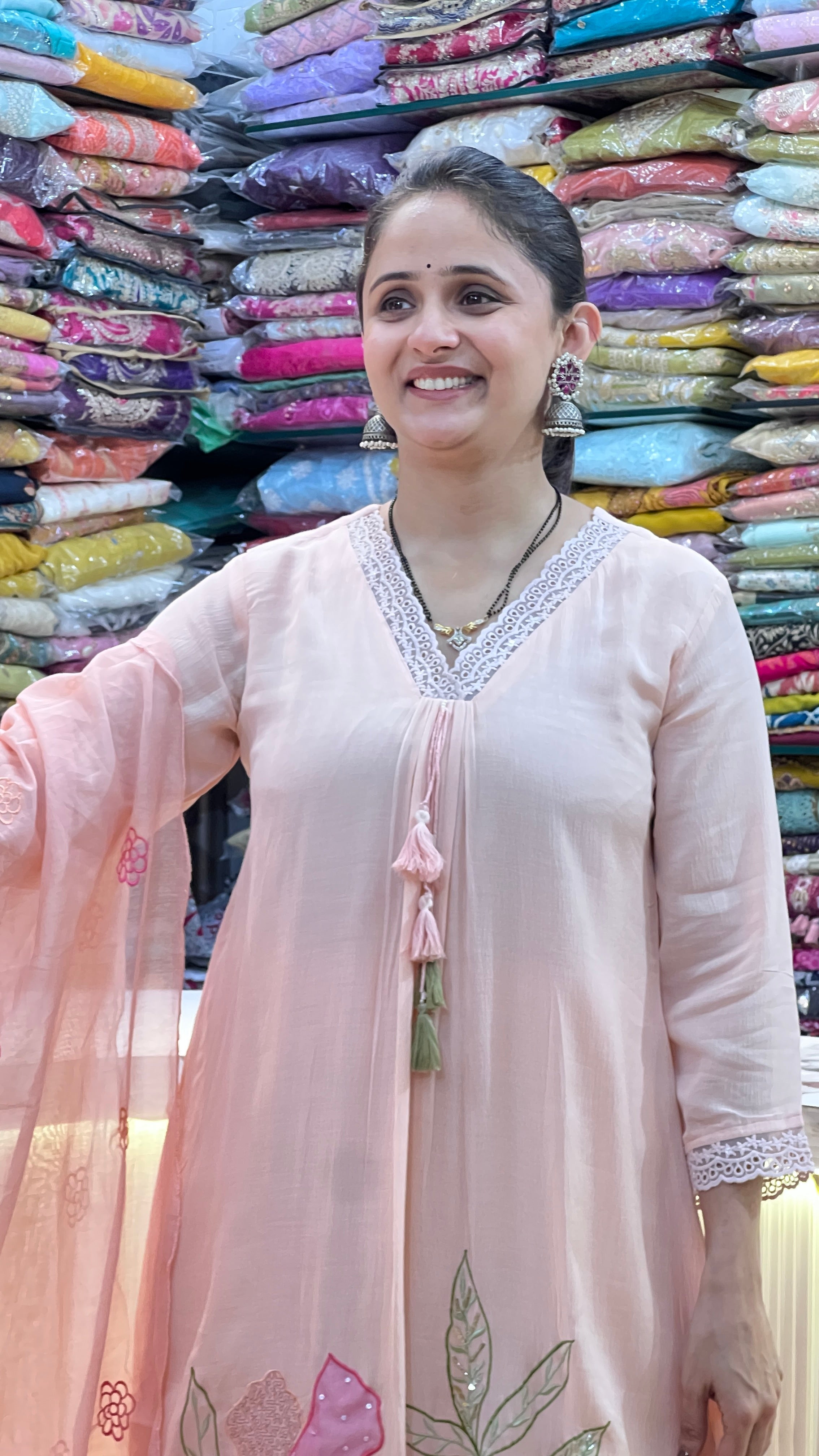 Pure chinon embroidered suit ( tj 24867 )