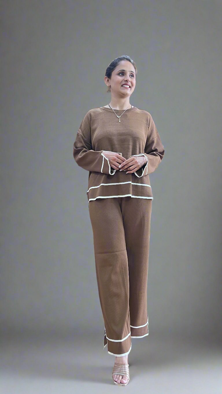 Alen knitted wool cord set