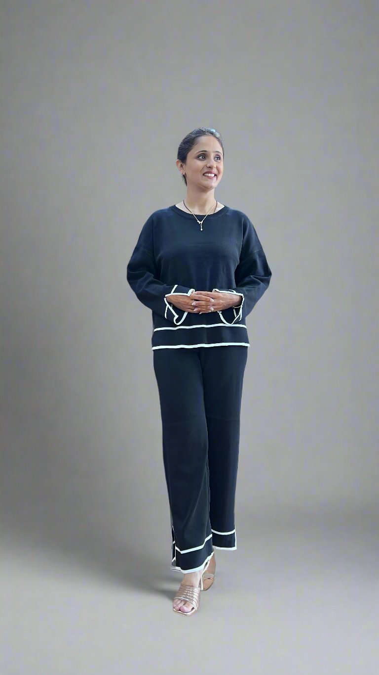 Alen knitted wool cord set