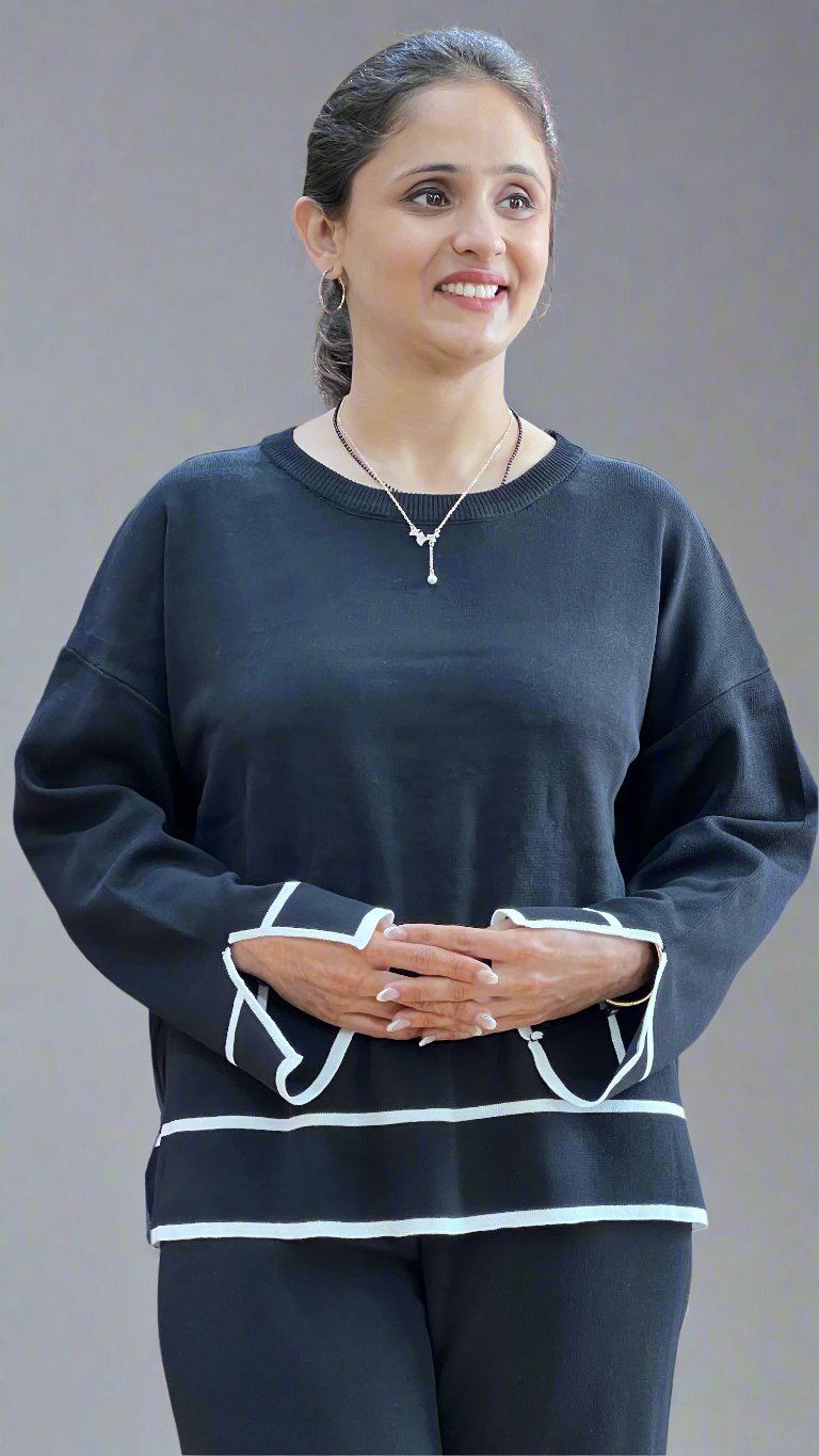 Alen knitted wool cord set