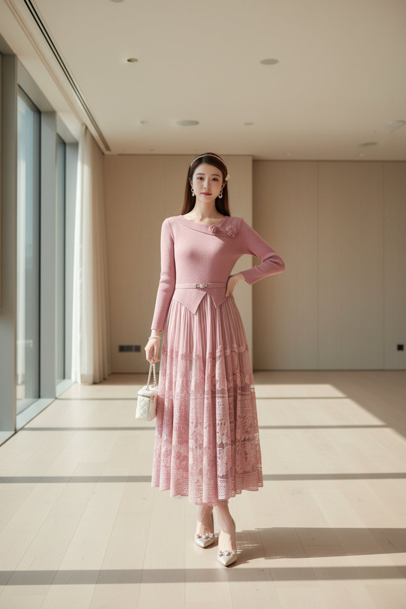 Korean dress super stretch