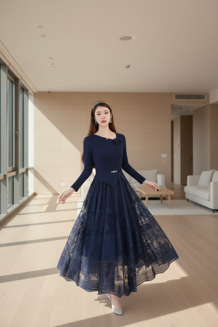 Korean dress super stretch