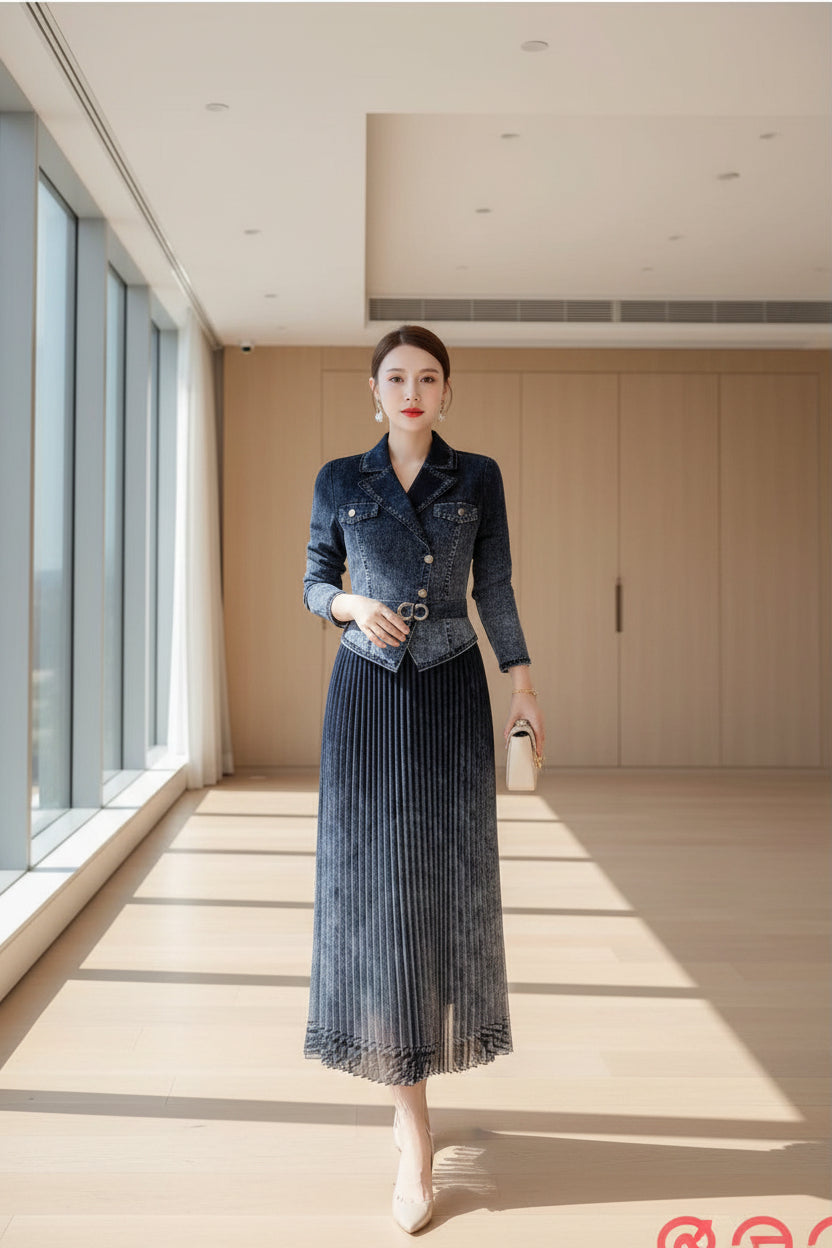 Denim imported dress -2