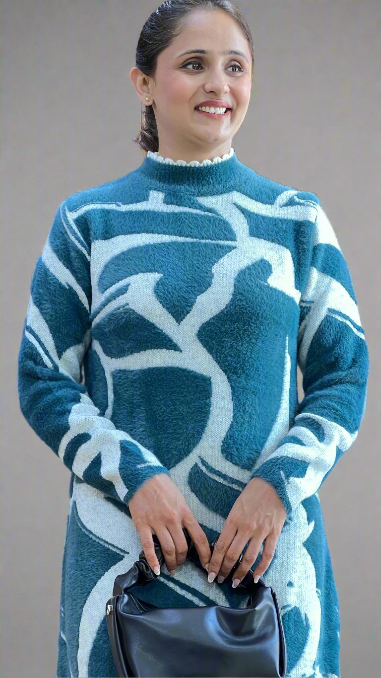 Abigail feather wool dress