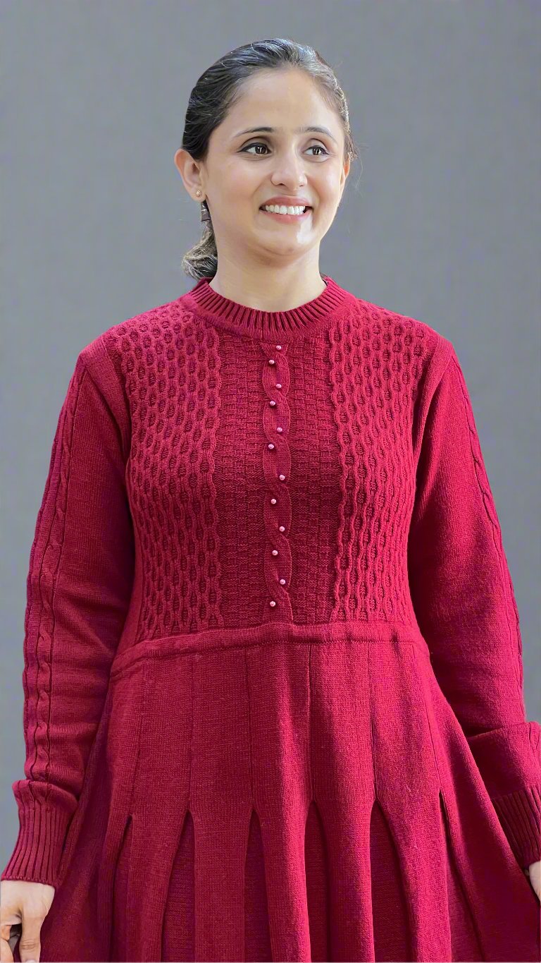 Aaliyah A line wool dress