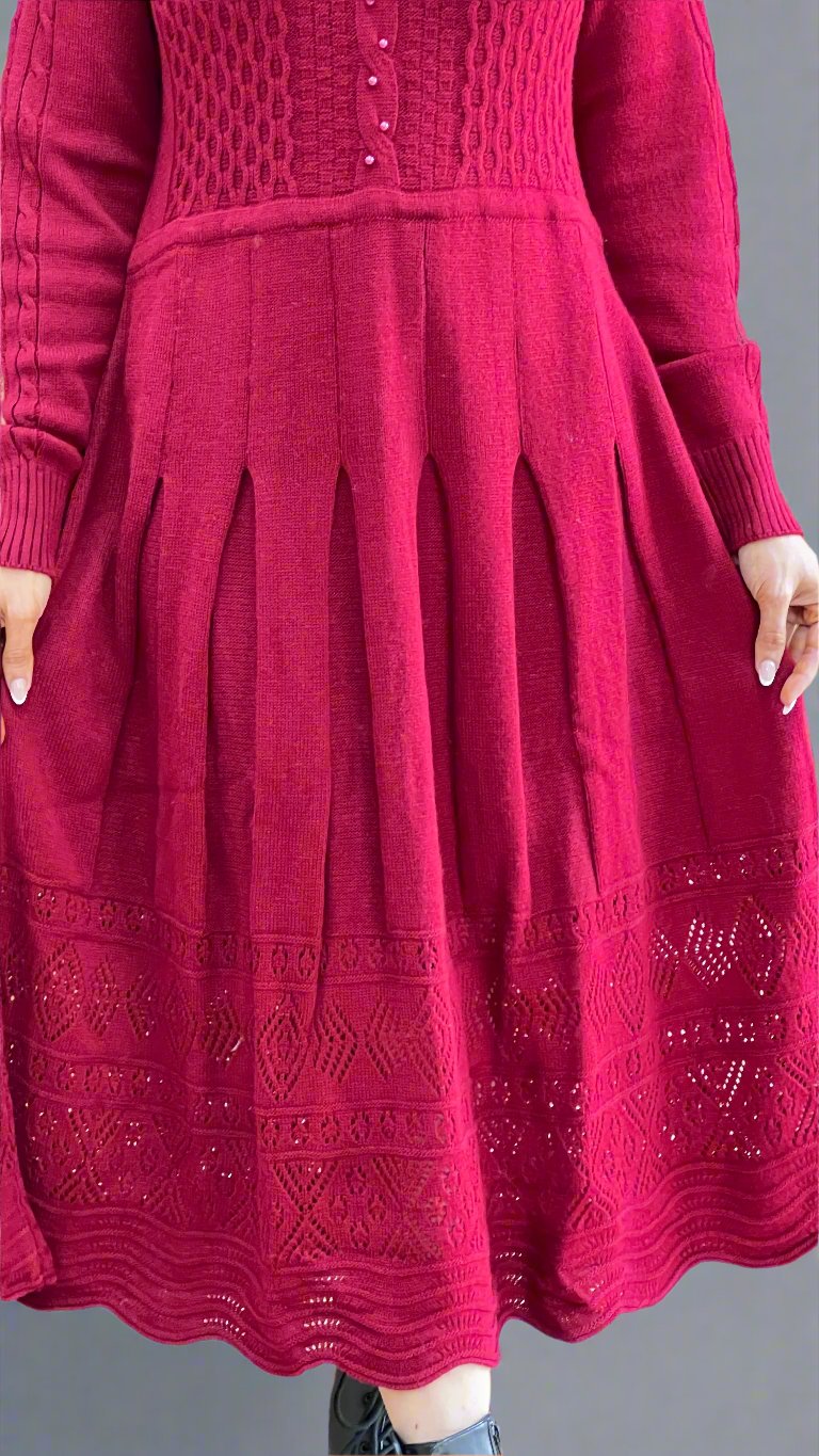 Aaliyah A line wool dress