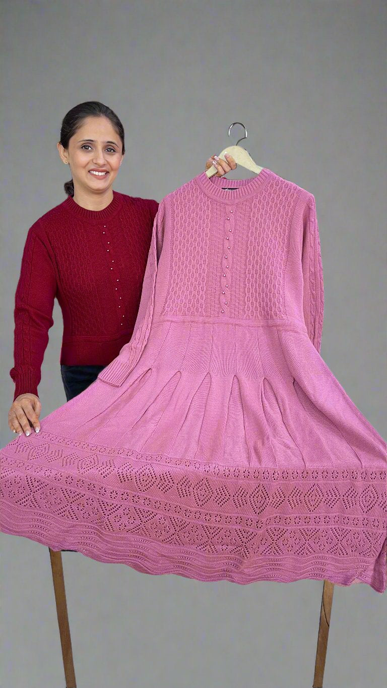 Aaliyah A line wool dress