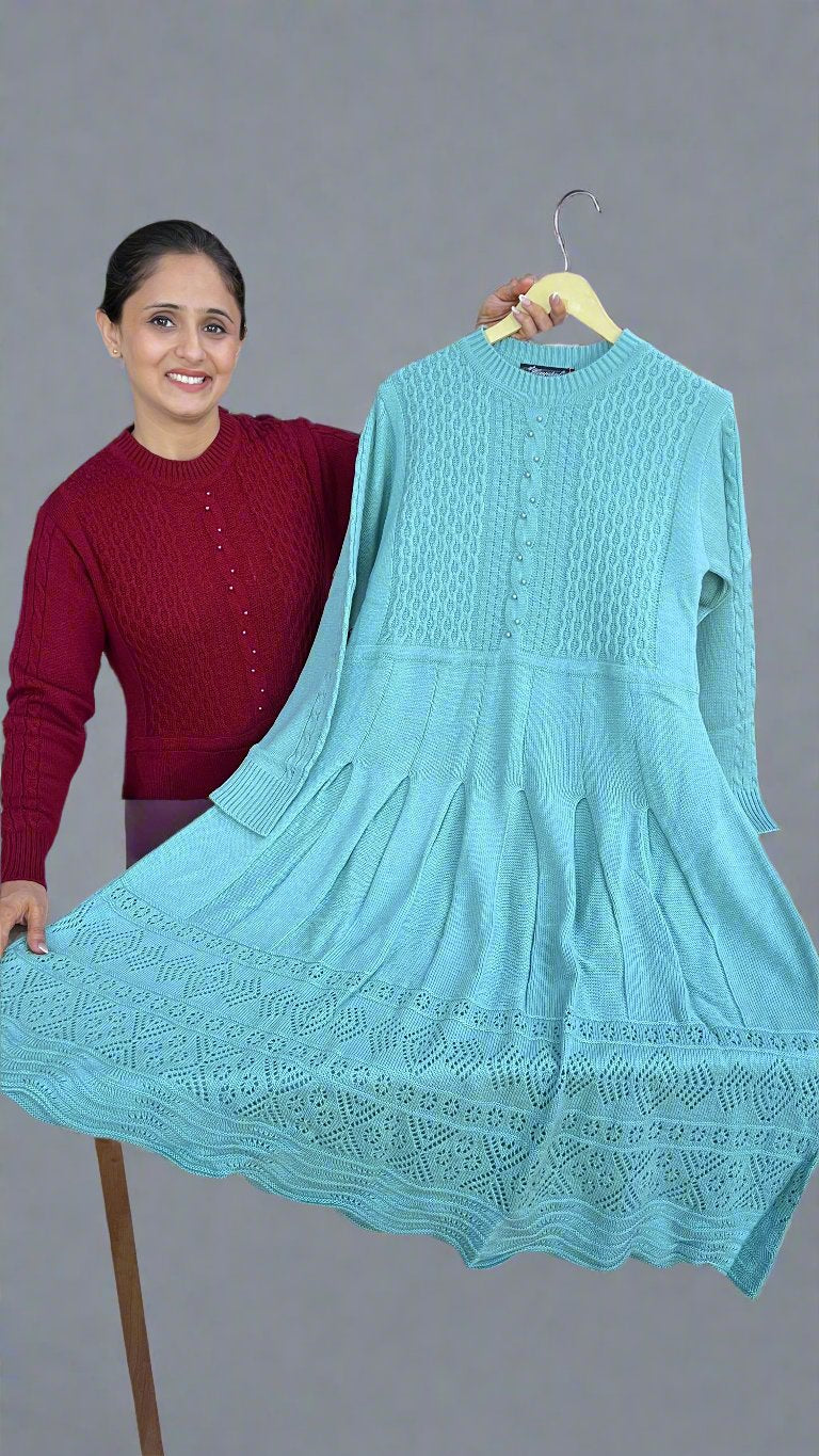 Aaliyah A line wool dress