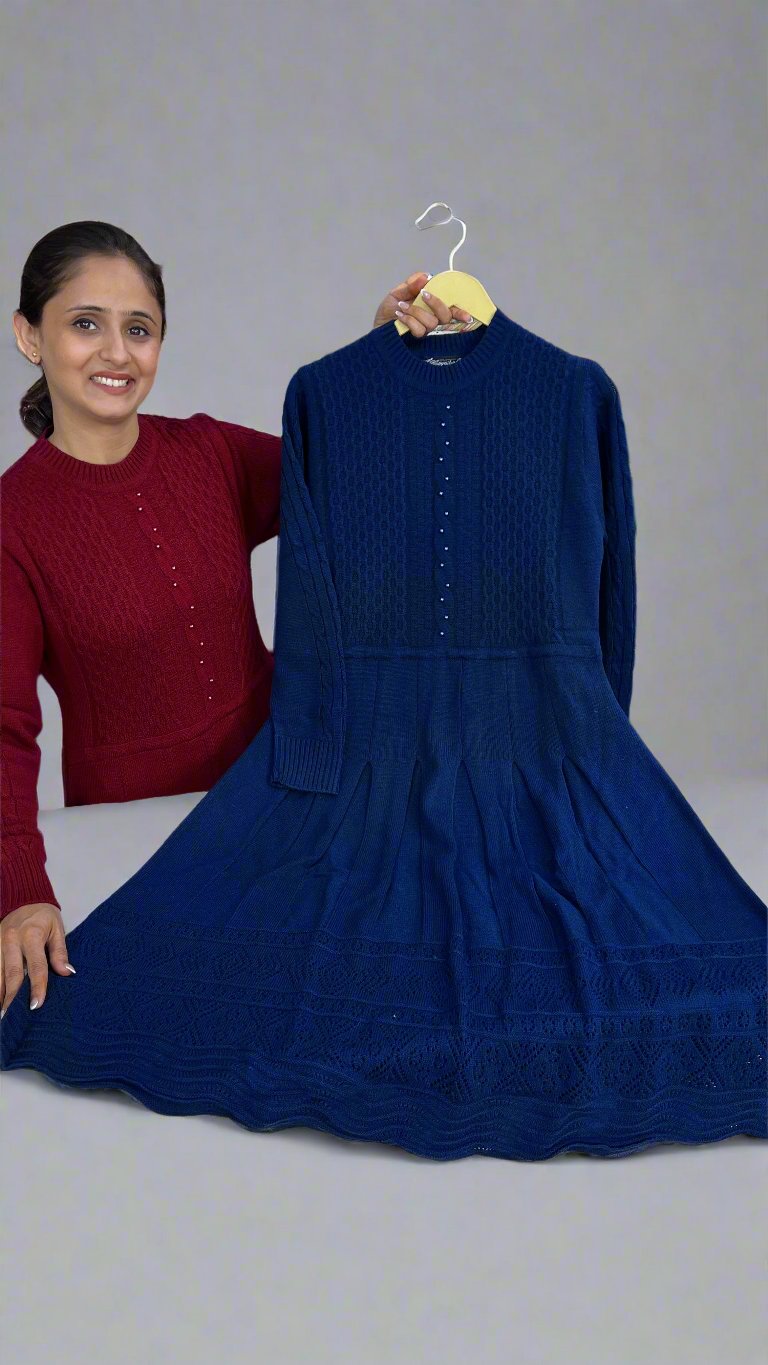 Aaliyah A line wool dress