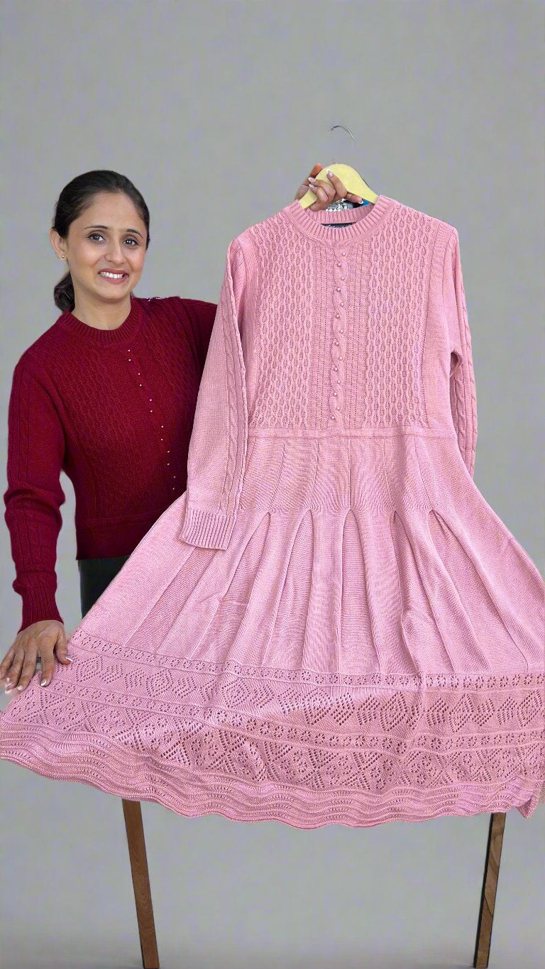 Aaliyah A line wool dress