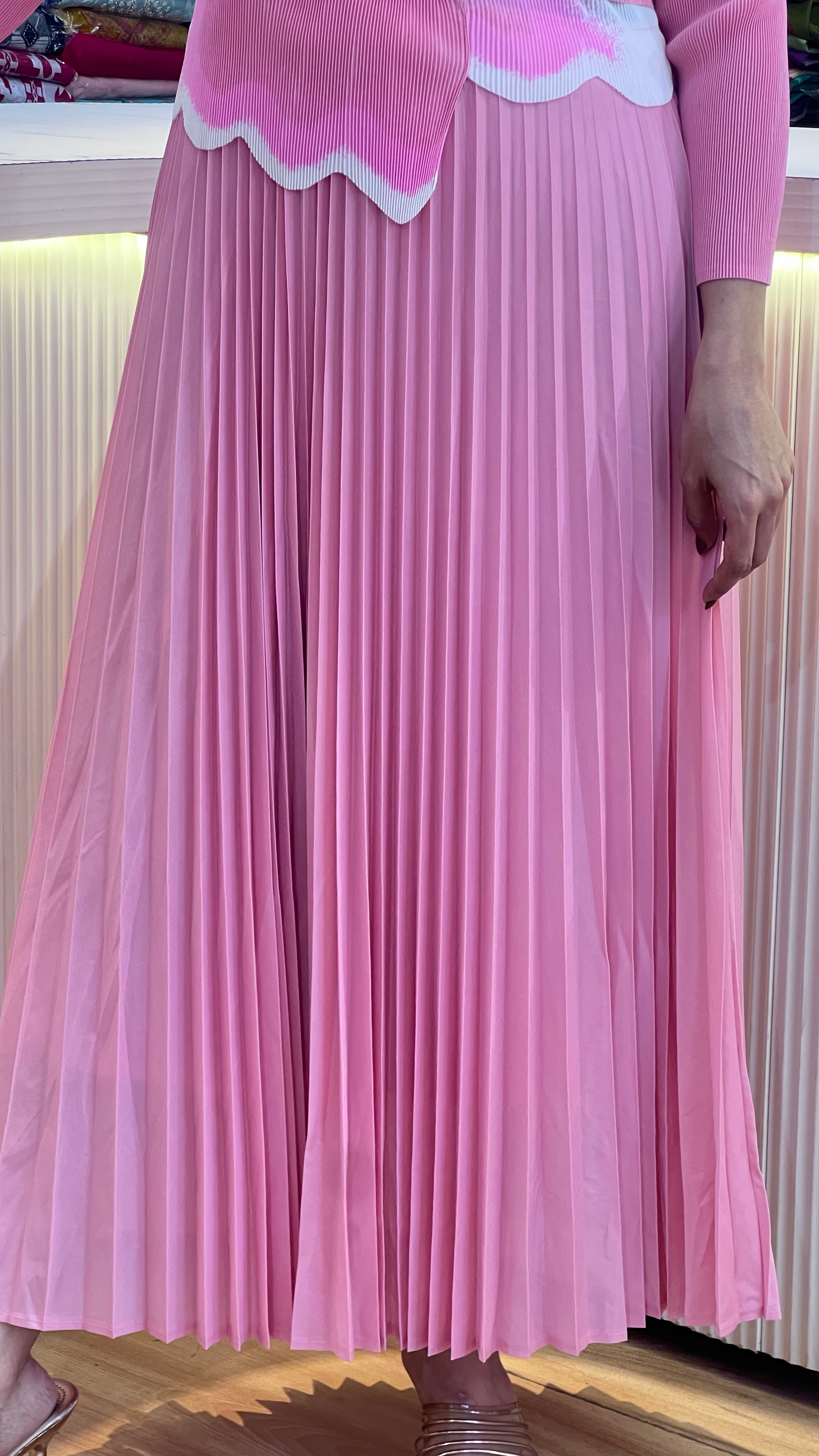 Luxe Metallic Pleated Maxi Dress