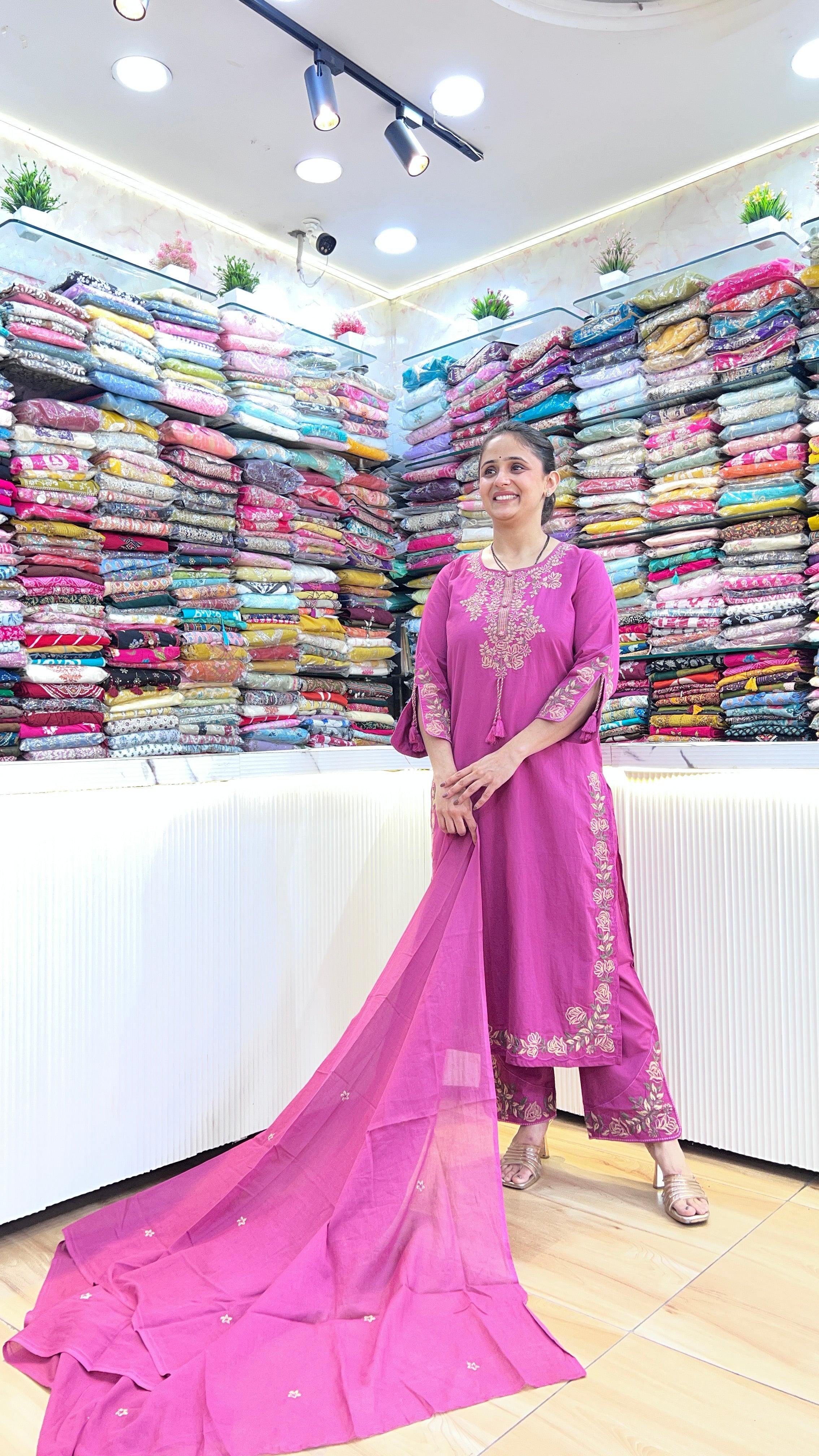 Designer embroidered cotton suit ( tj 25167 )