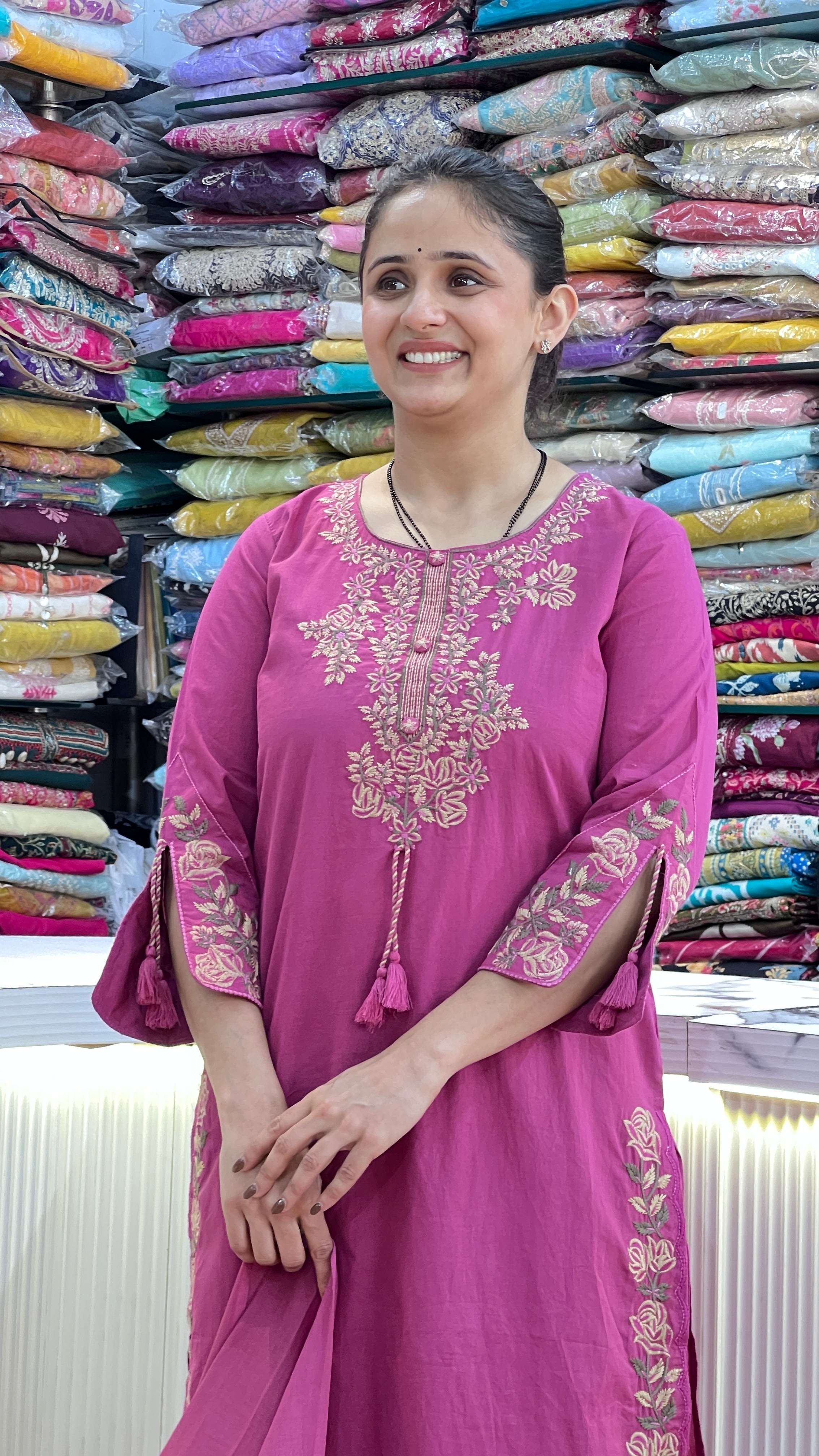 Designer embroidered cotton suit ( tj 25167 )