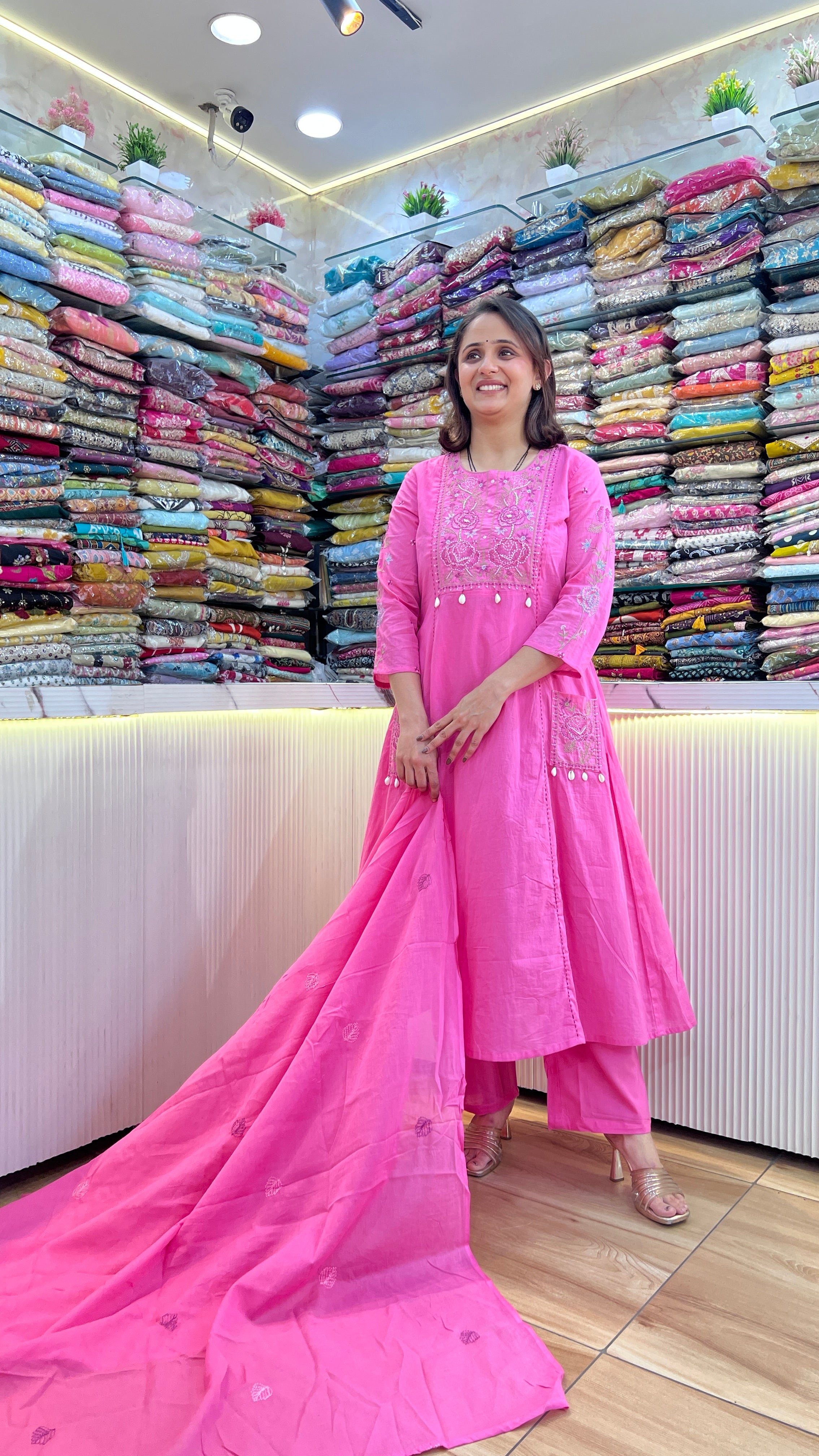 A-line pure cotton suit ( tj 24467 )