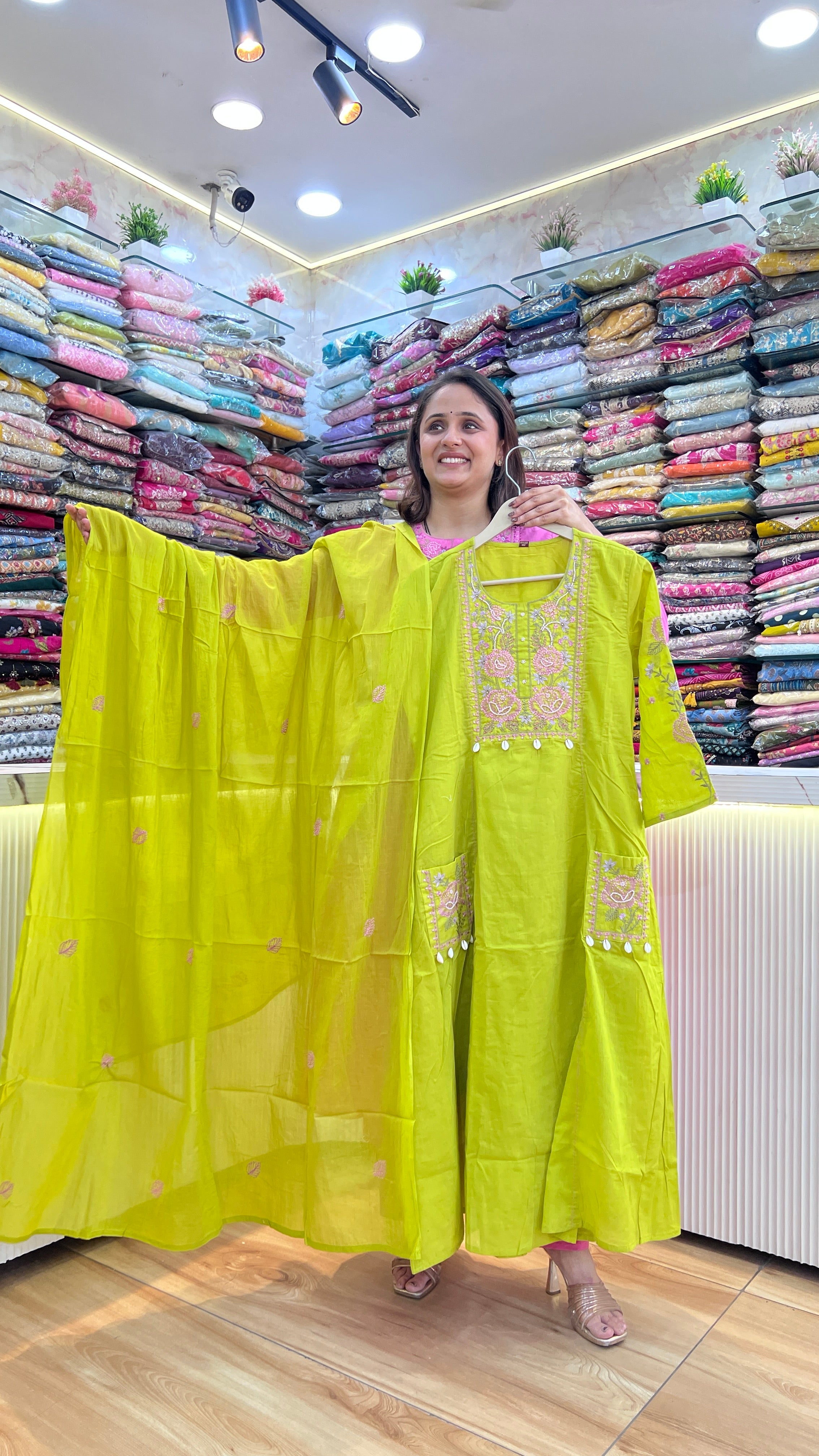 A-line pure cotton suit ( tj 24467 )