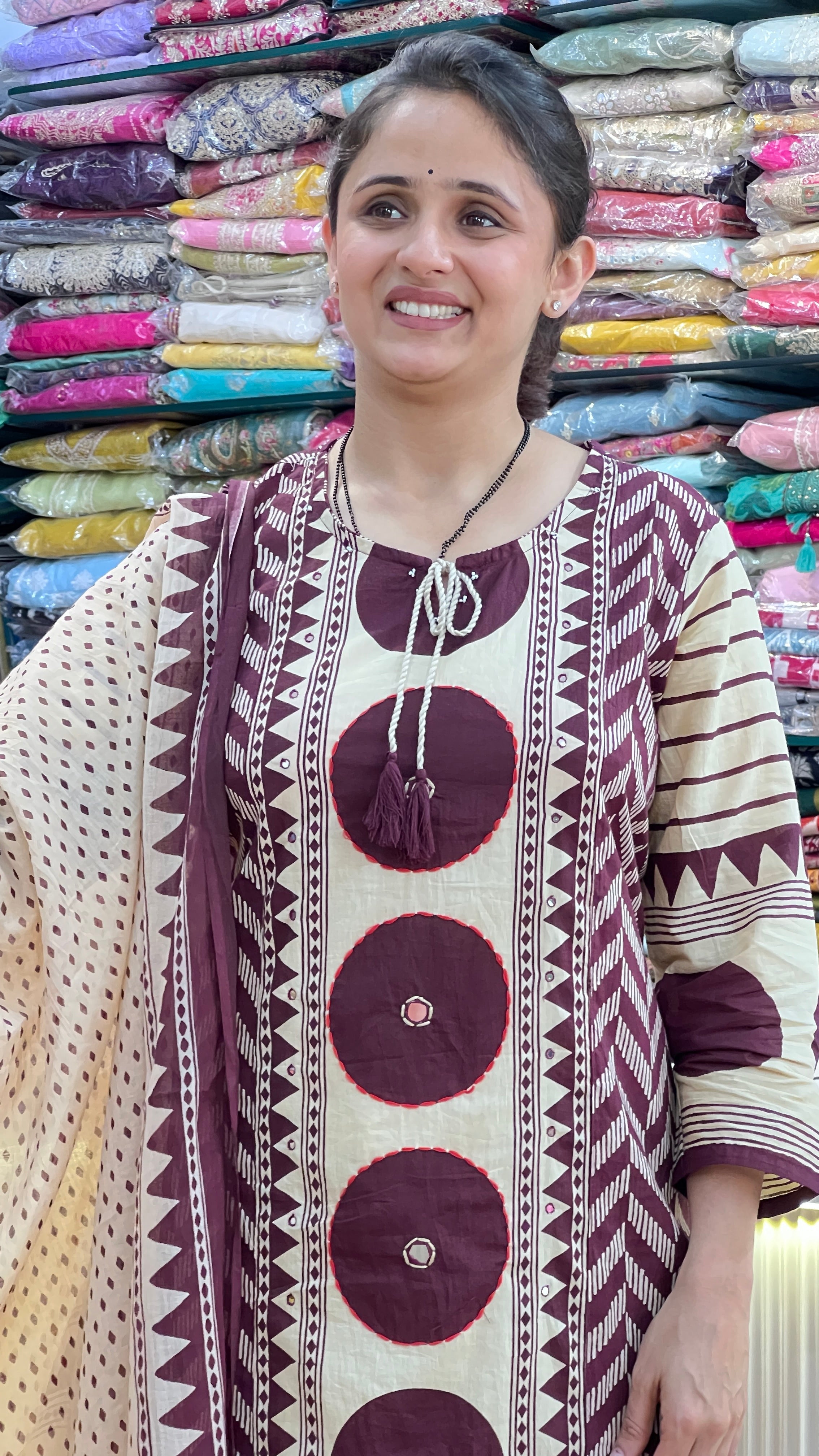 Cotton suit with plazo ( tls 14767 )