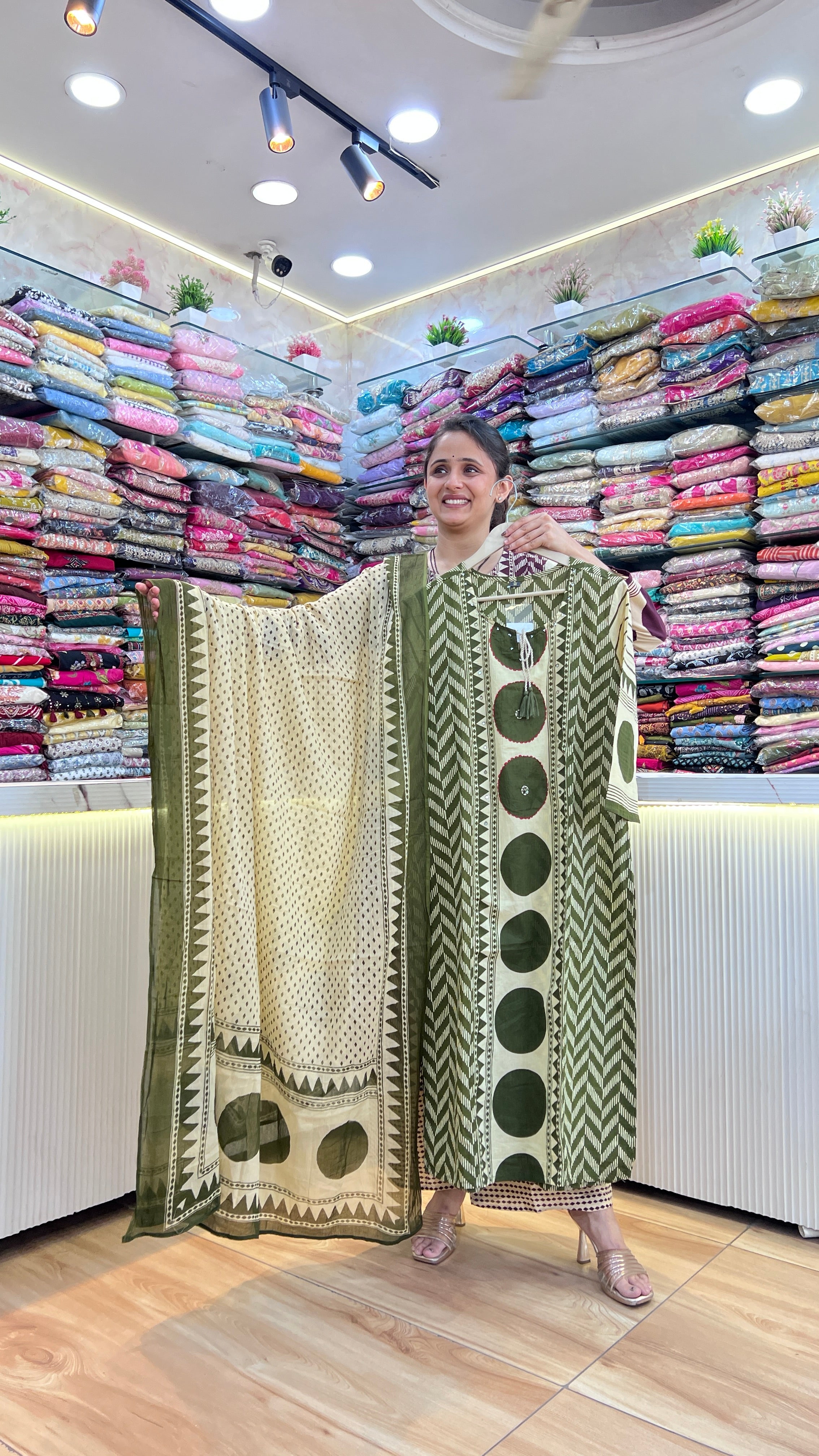 Cotton suit with plazo ( tls 14767 )