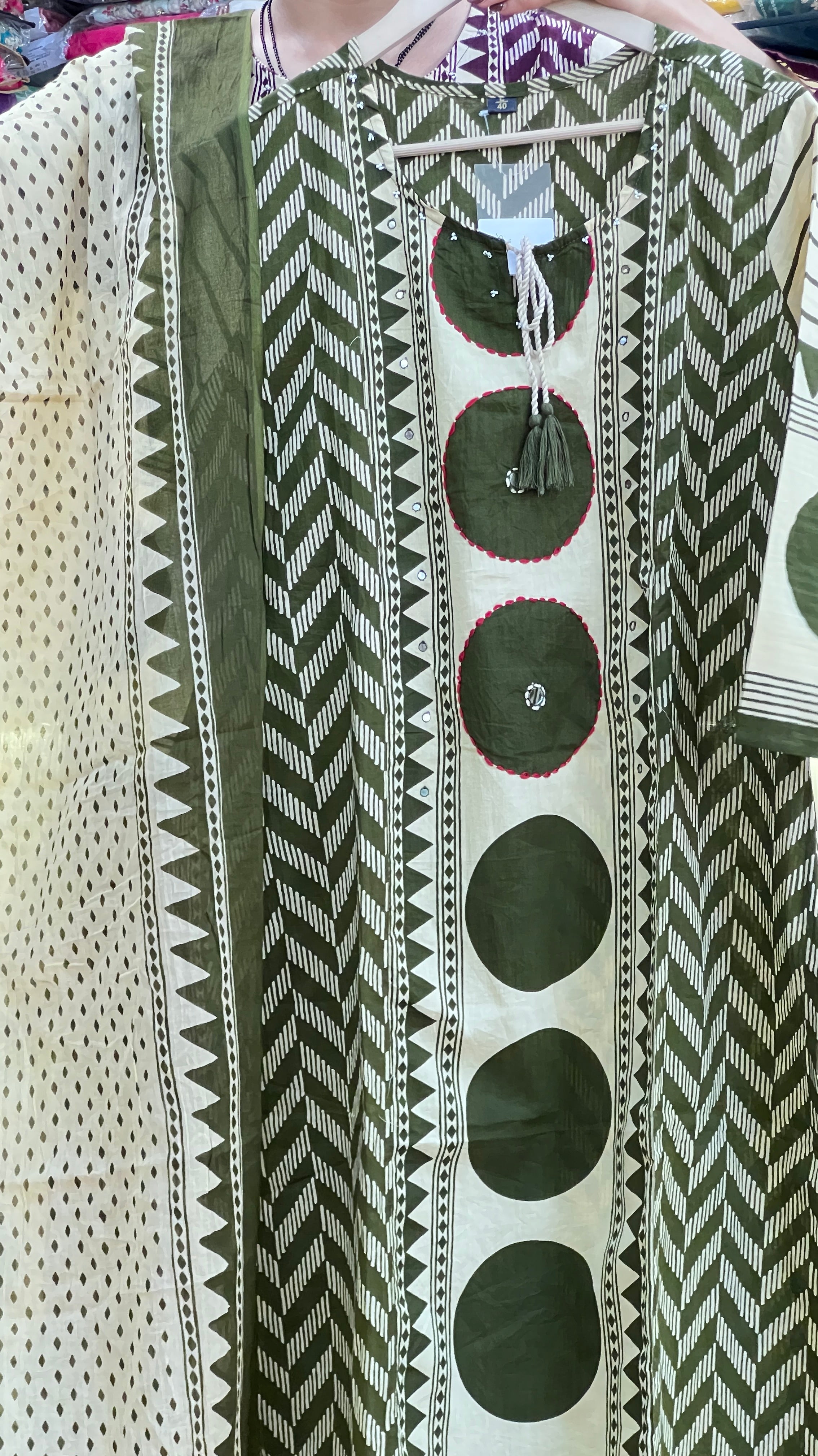 Cotton suit with plazo ( tls 14767 )