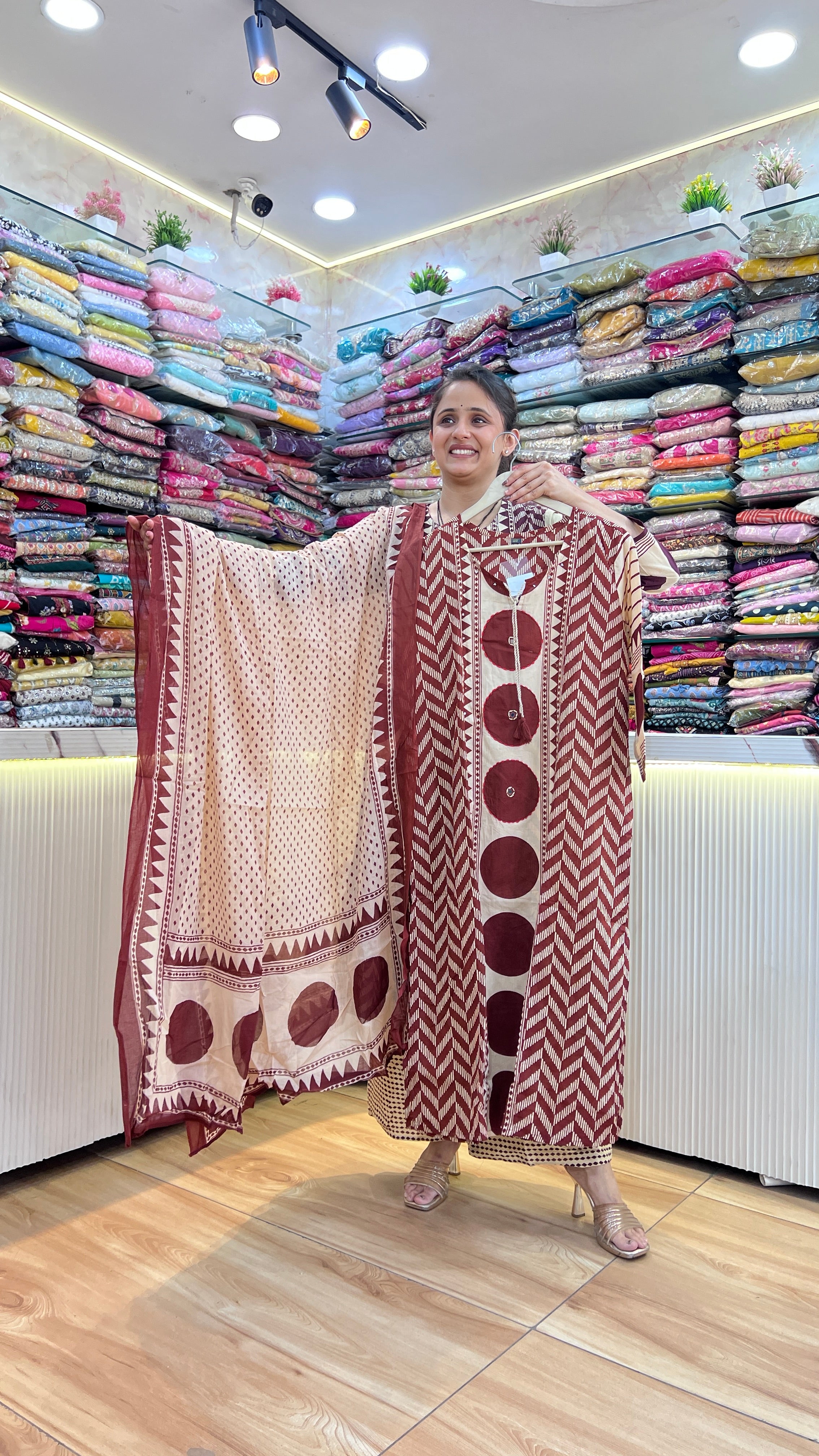 Cotton suit with plazo ( tls 14767 )