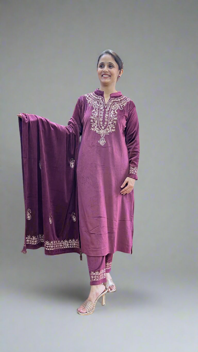 asrya soft velvet suit