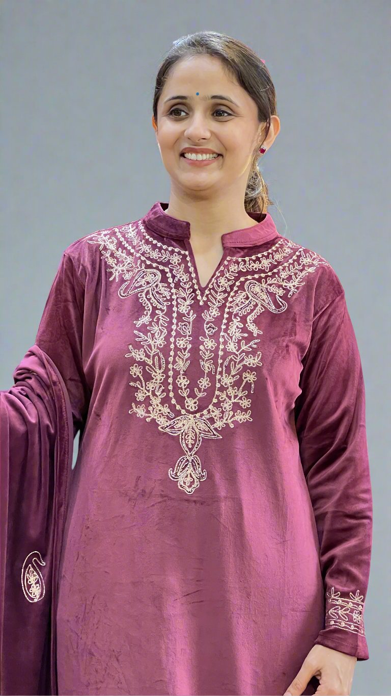 asrya soft velvet suit