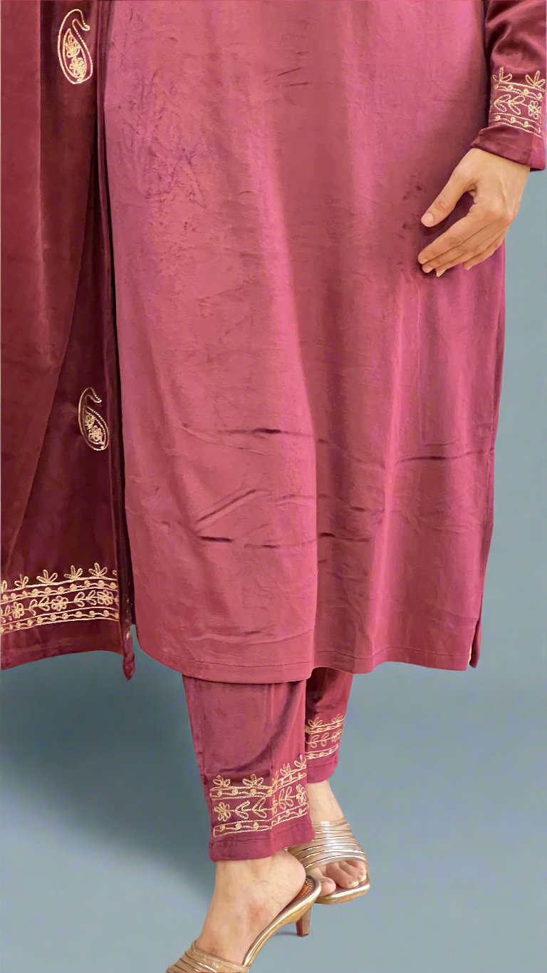 asrya soft velvet suit