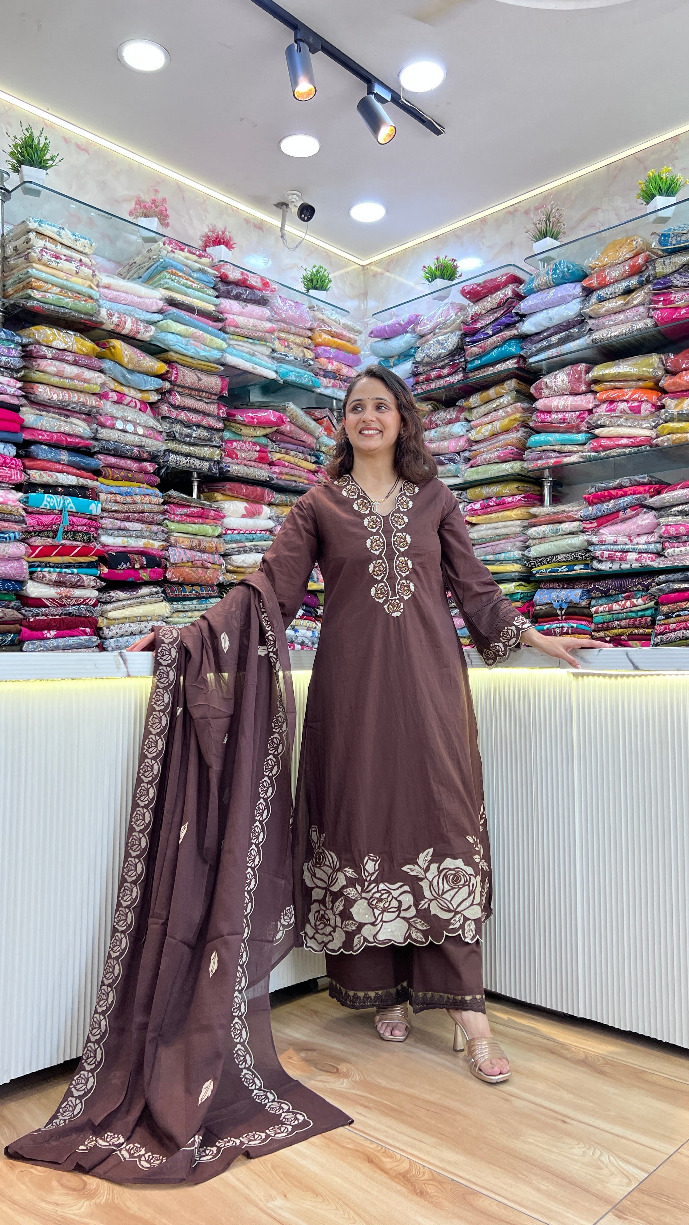 Designer cotton plazo suit ( tj 26367 )