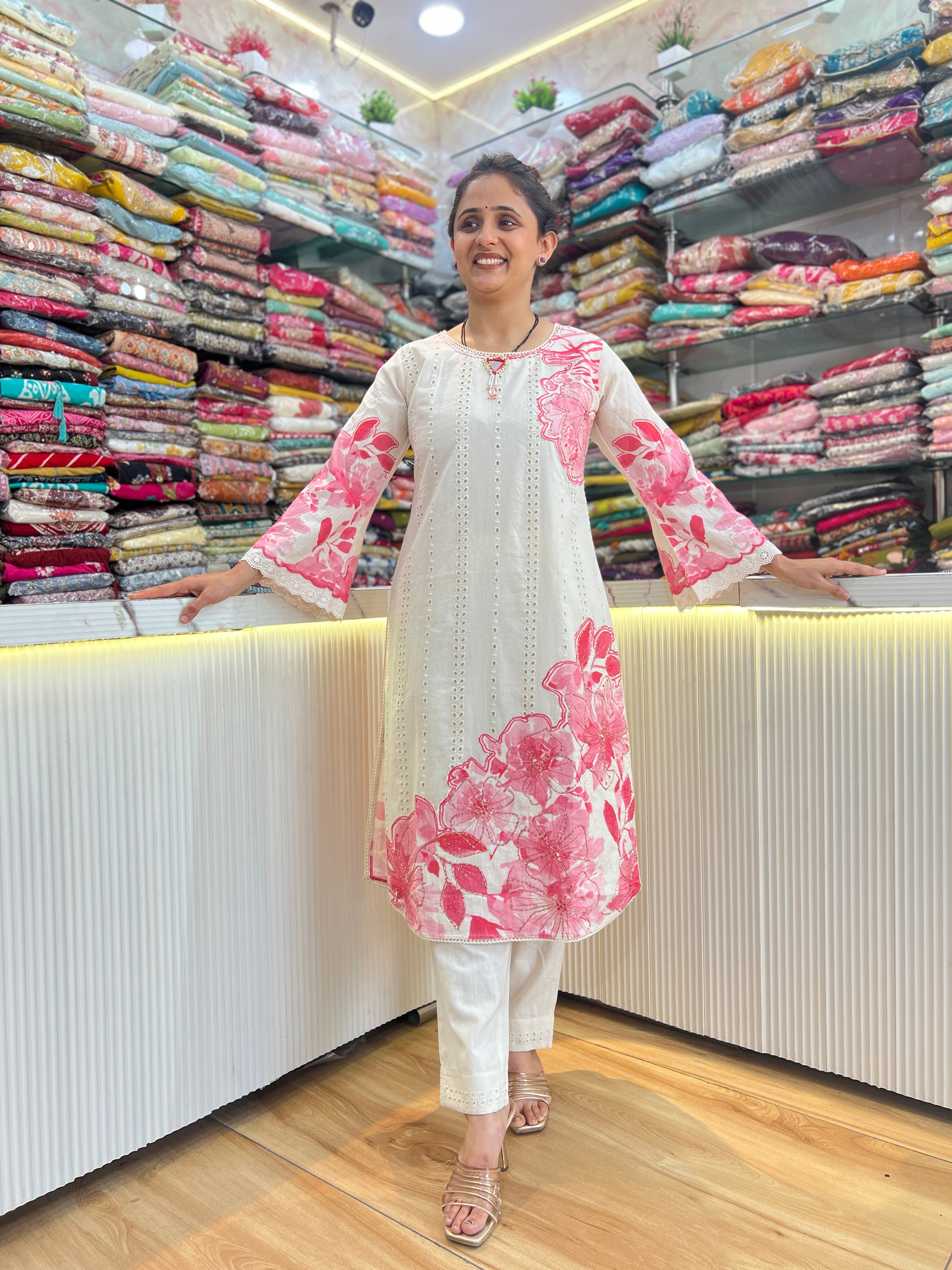 Schiffli designer cord set ( tj 26167 )