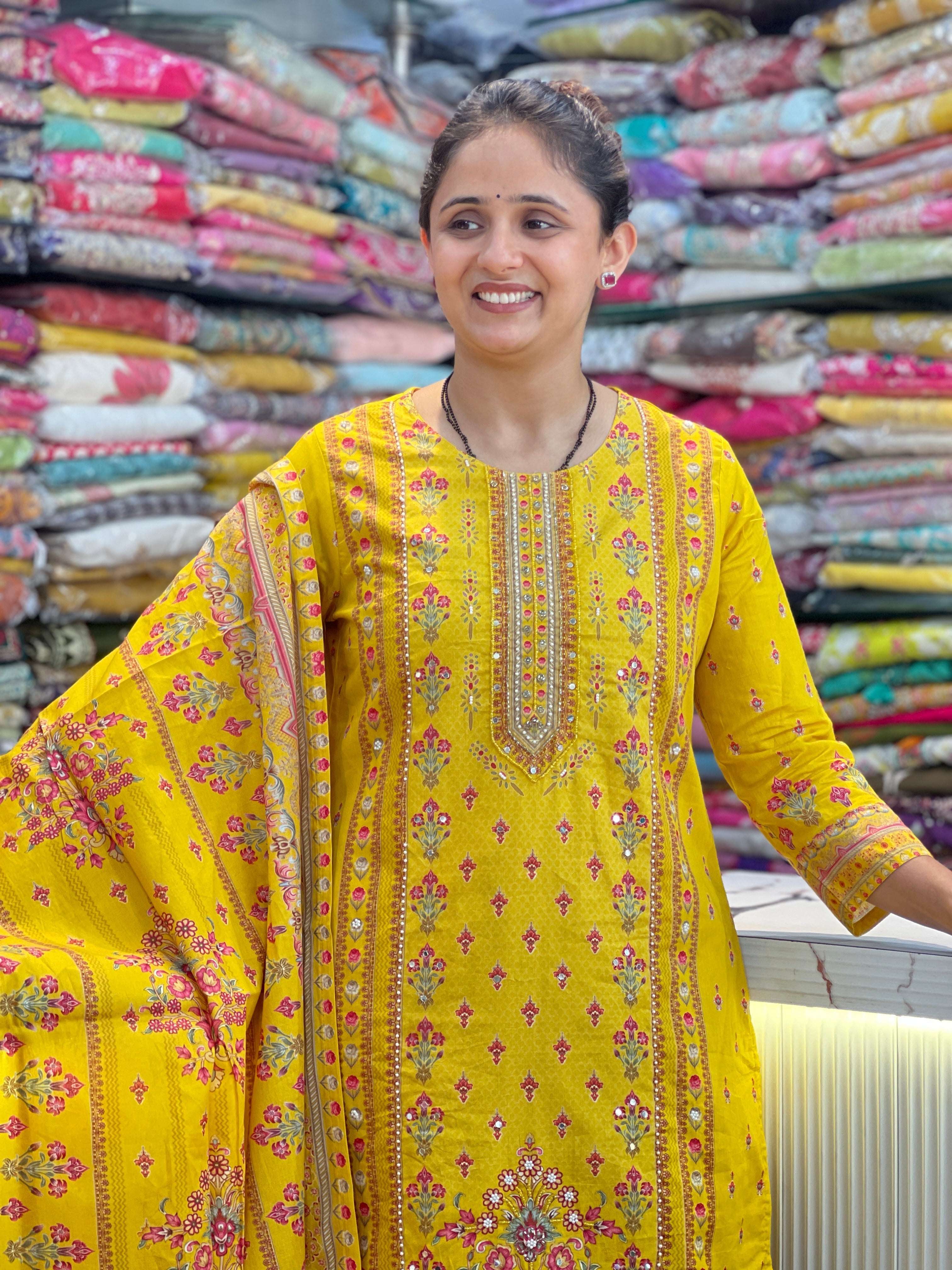Hand work pure cotton suit ( tls 15367 )